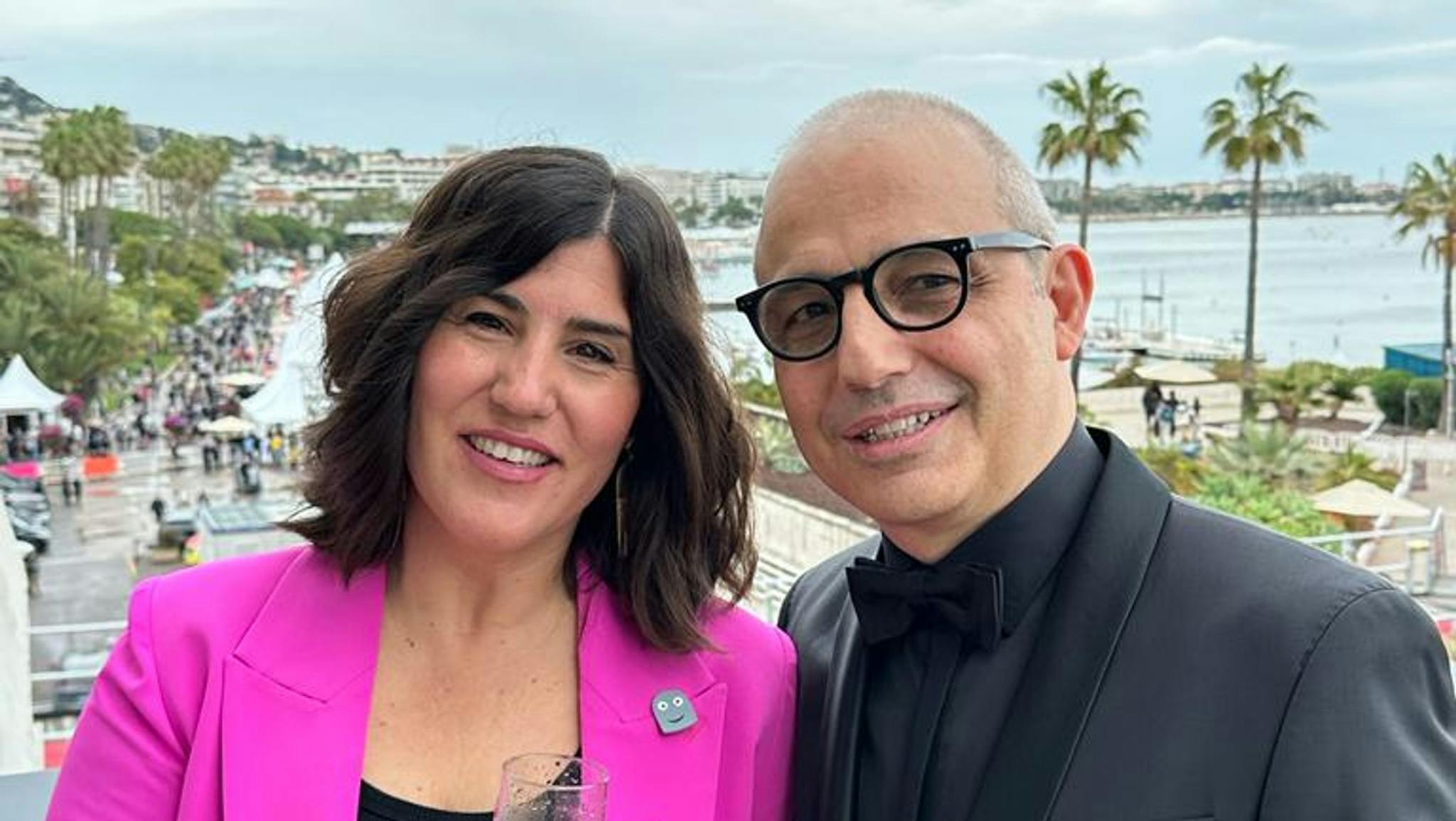 Sandra Tapia y Pablo Berger posan en el Festival de Cannes