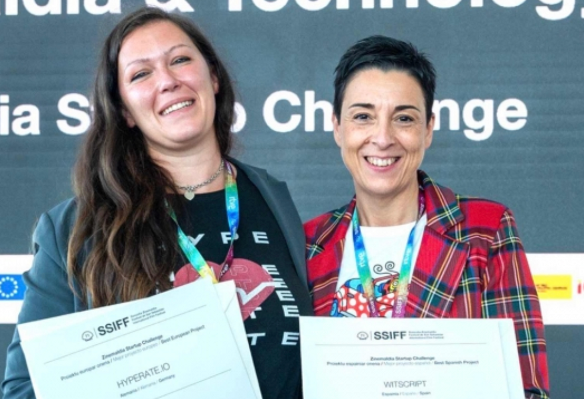 Las ganadoras de los Premios Zinemaldia Startup Challenge