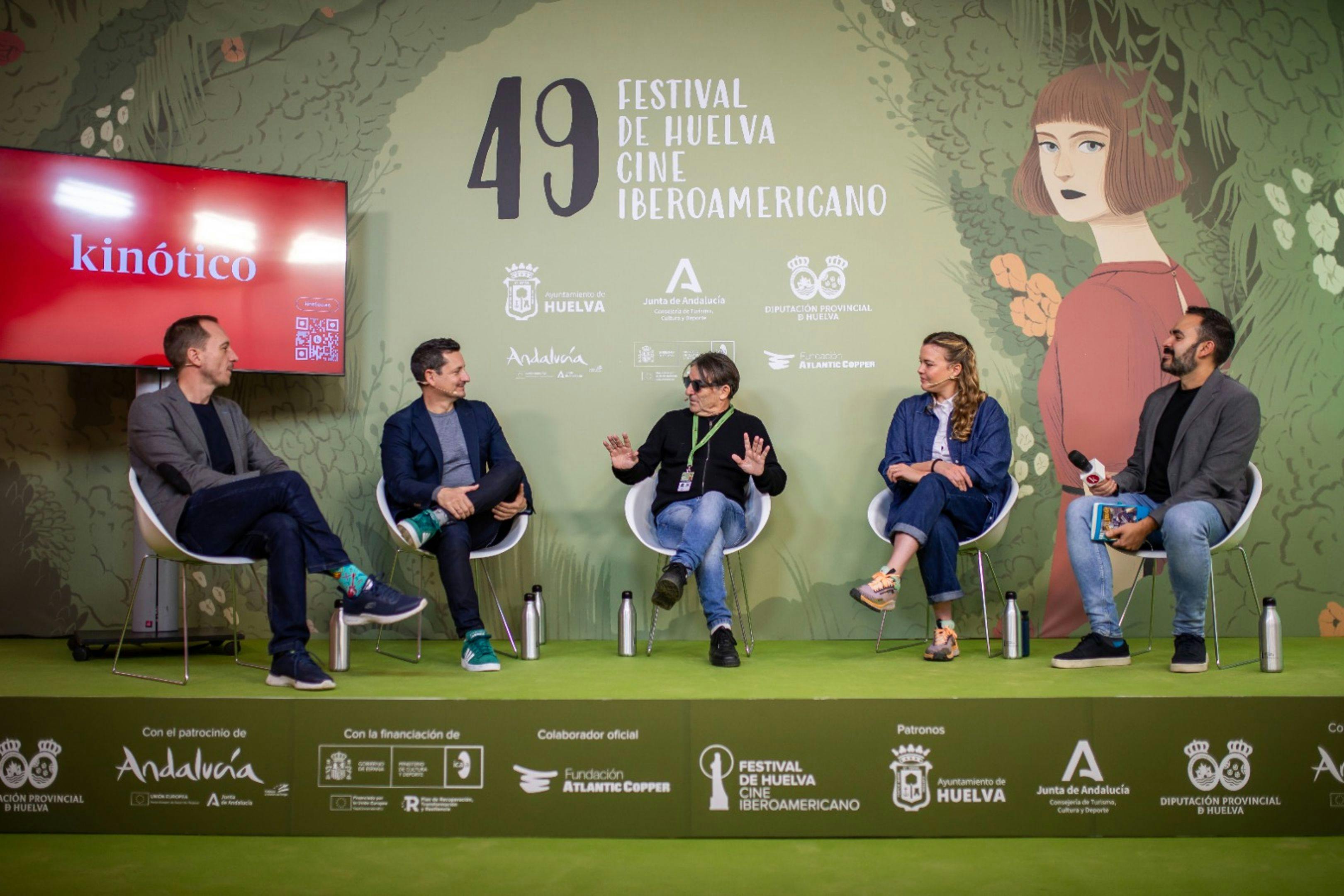 Grabación del Kinótico Especial Festival de Huelva 2023, conducido por David Martos