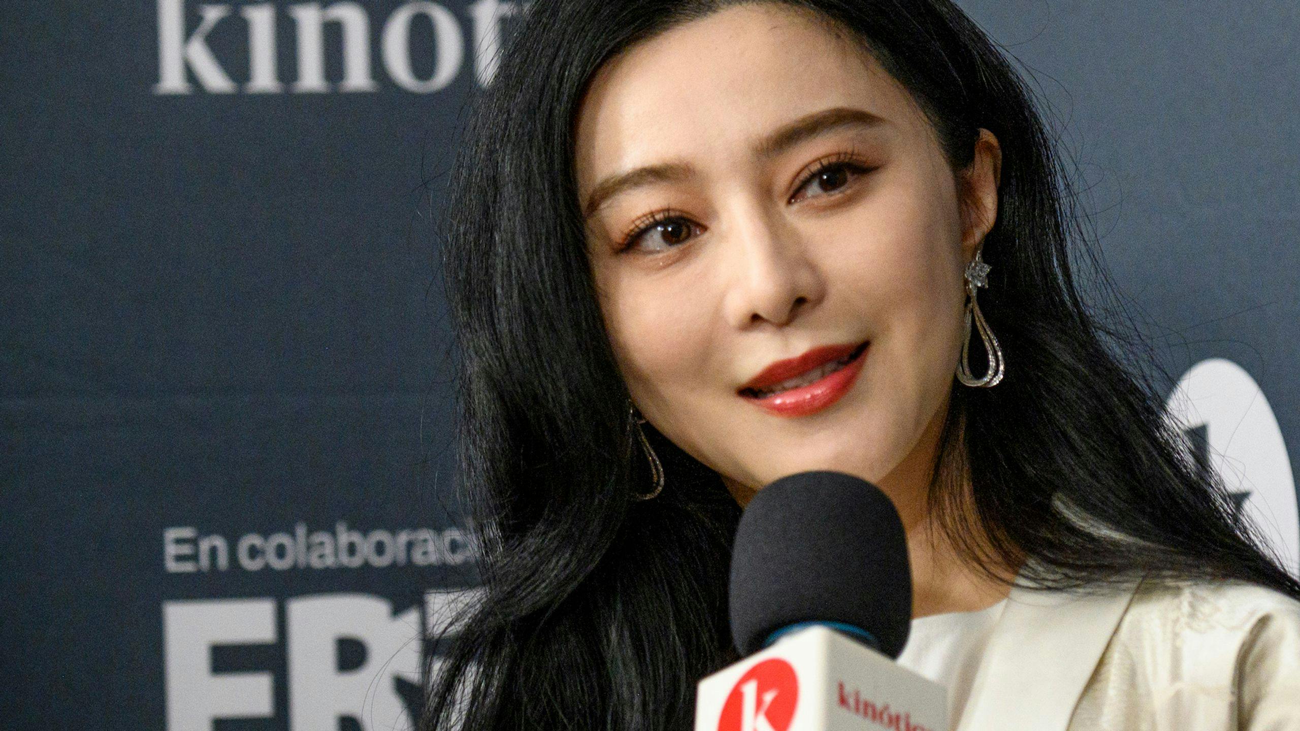 La actriz china Fan Bing-bing, durante su entrevista con Kinótico en el Festival de San Sebastián