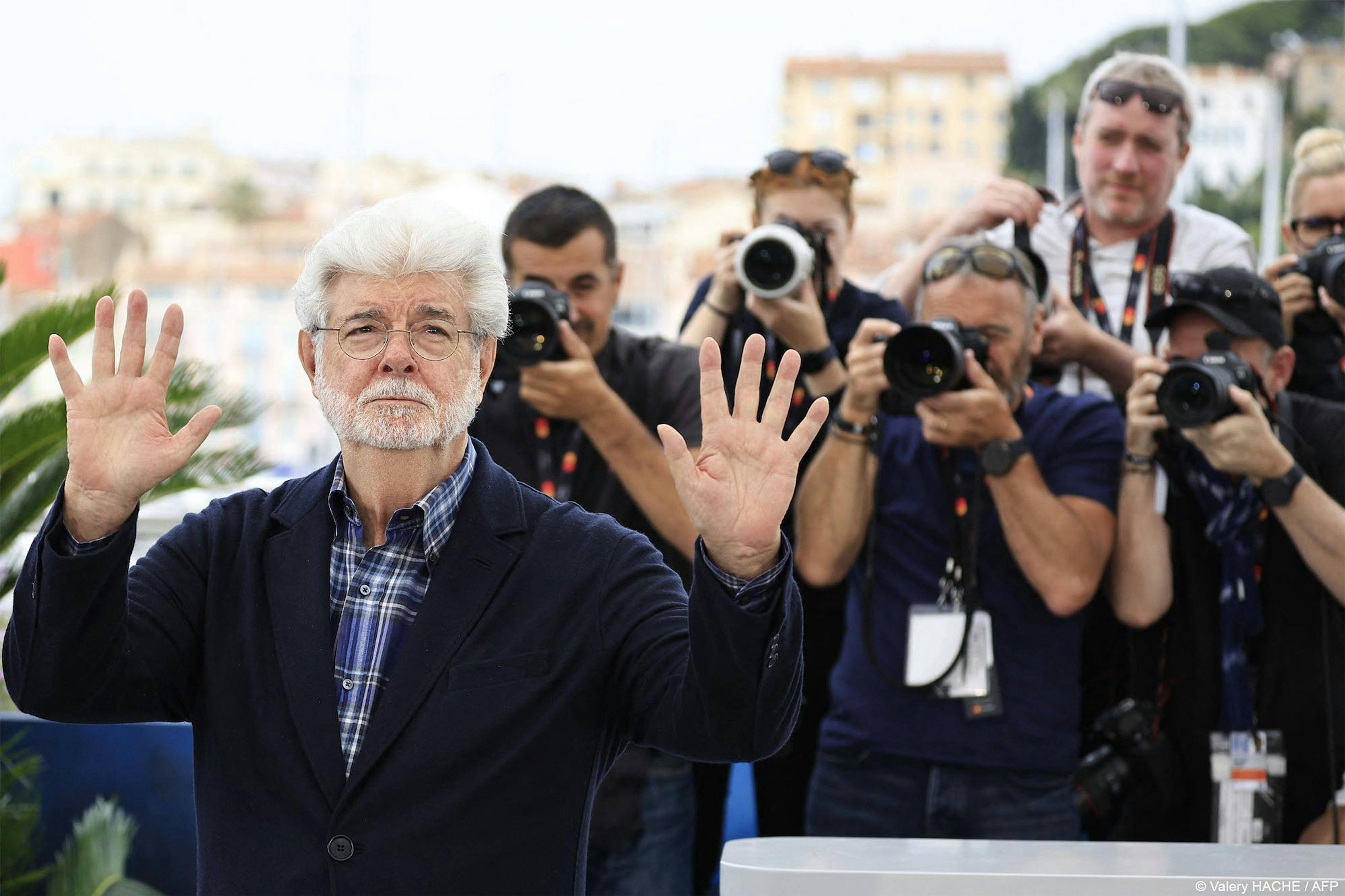 George Lucas posa en el photocall del Festival de Cannes en su edición de 2024, en la que recogerá la Palma de Oro
