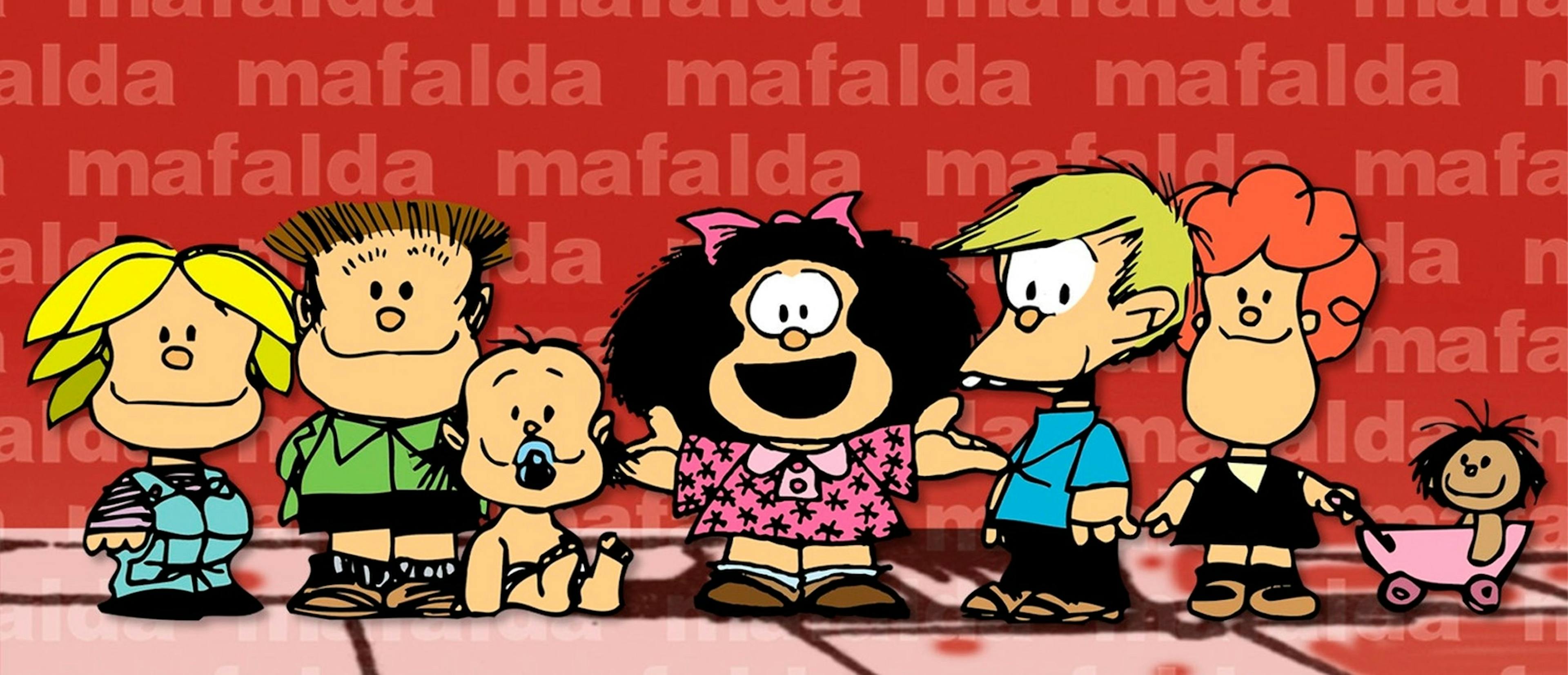 Imagen promocional de la serie de Mafalda de 1972