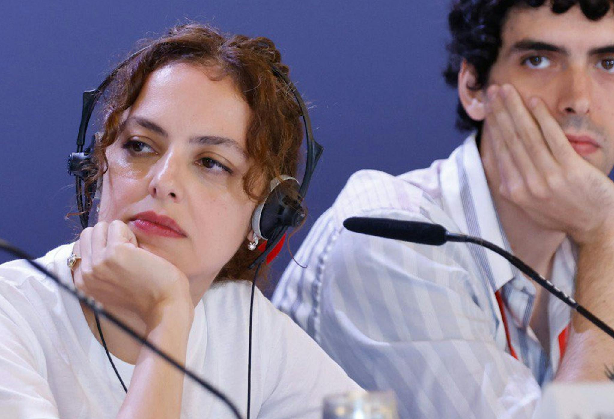 La directora georgiana Dea Kulumbegashvili, en la rueda de prensa de 'April' durante la Mostra de Venecia 2024