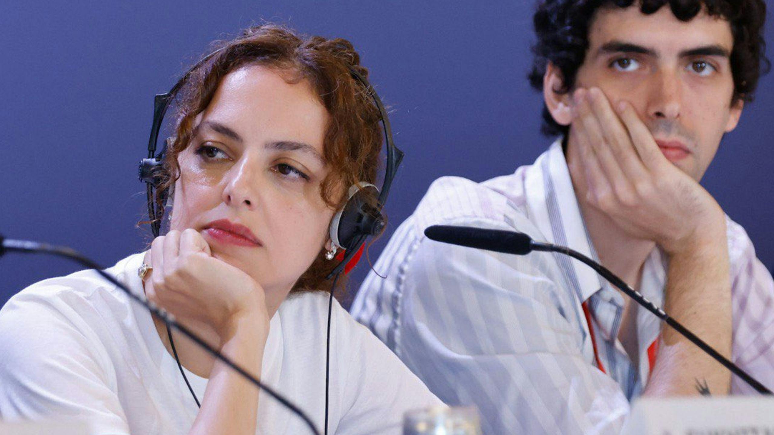 La directora georgiana Dea Kulumbegashvili, en la rueda de prensa de 'April' durante la Mostra de Venecia 2024