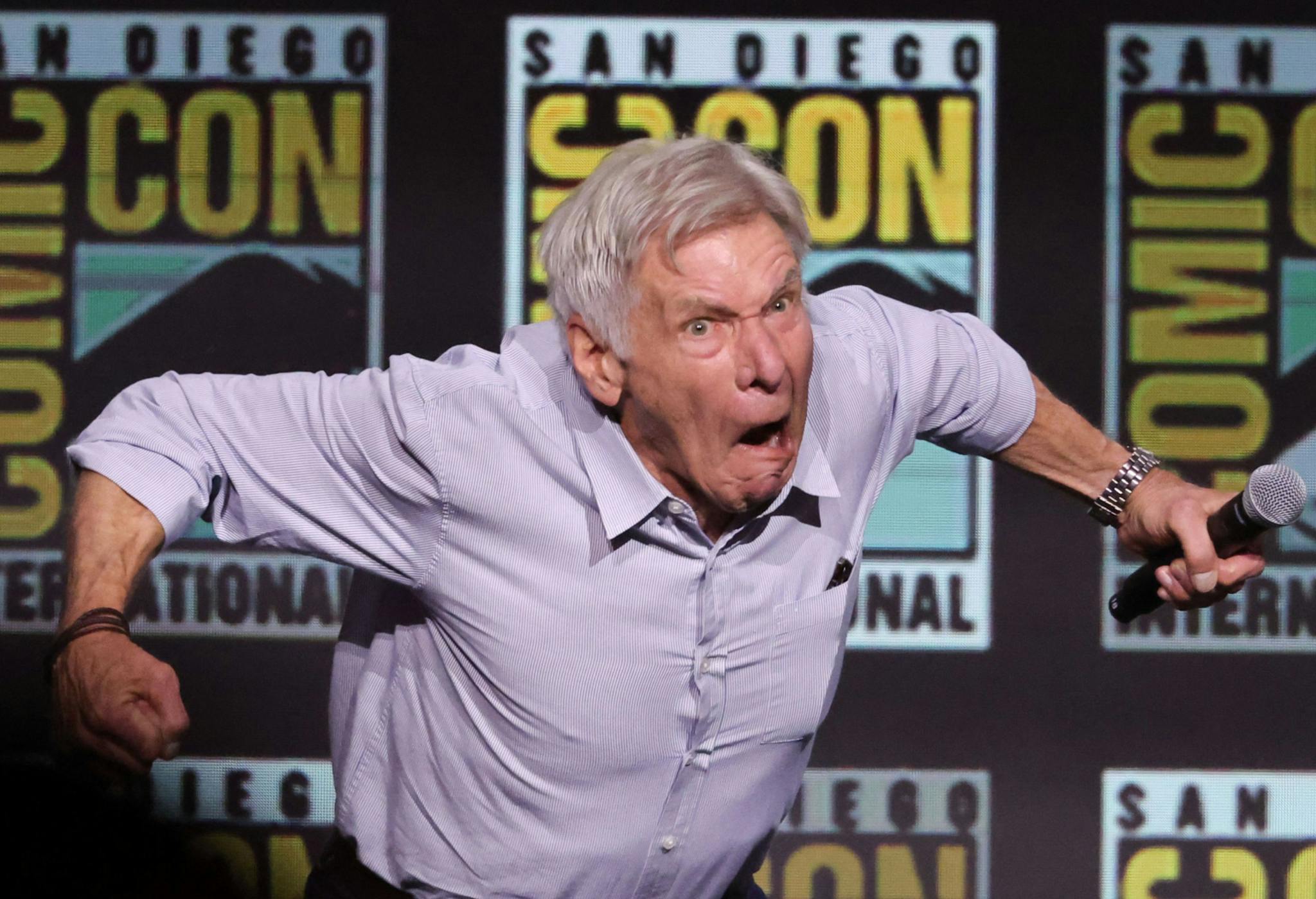 El actor Harrison Ford durante el panel de Marvel Studios en la Comic-Con de San Diego de 20024