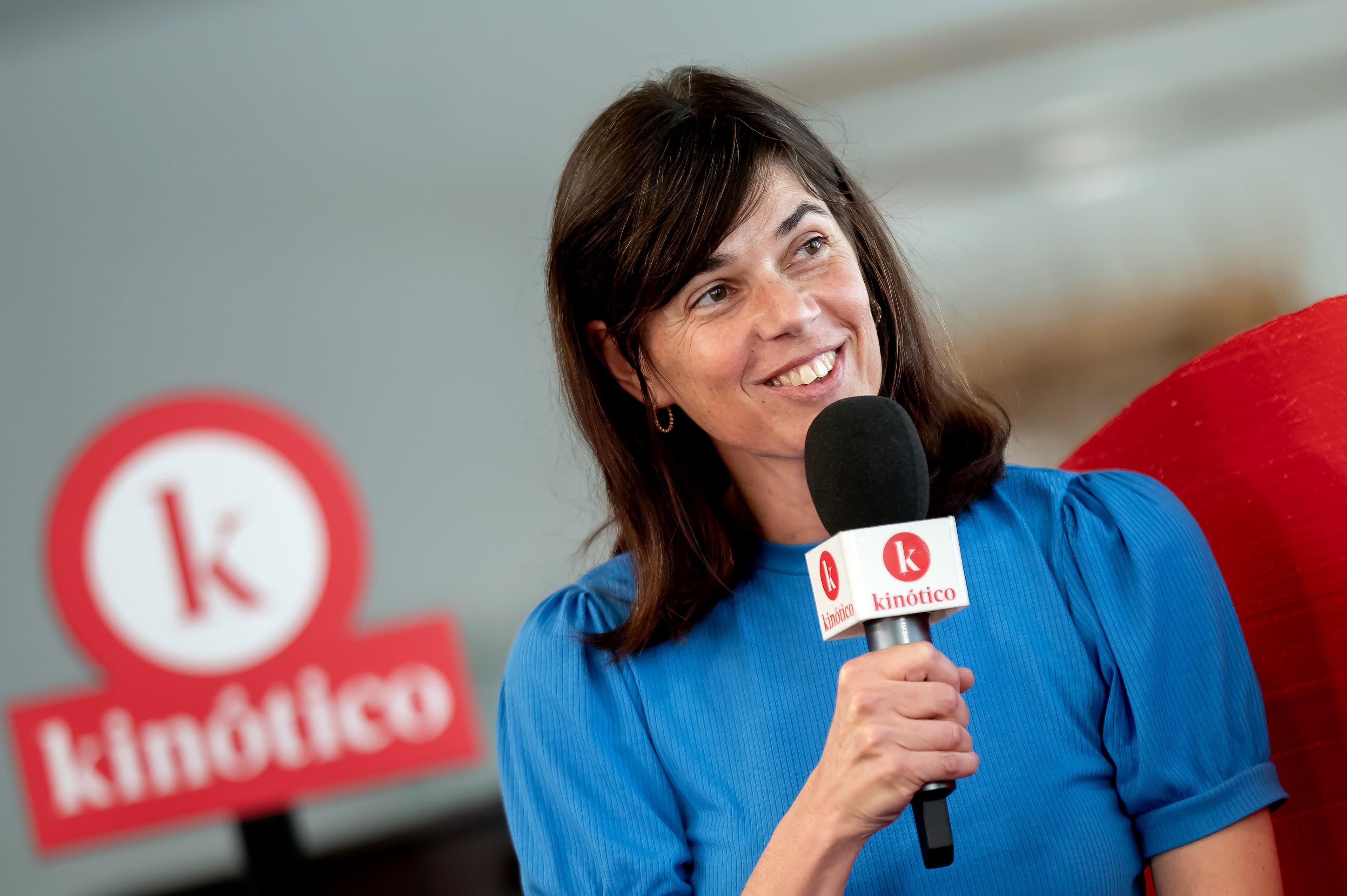 Olimpia Pont, coordinadora del MERCI, a su paso por el set Kinótico de la Seminci de Valladolid