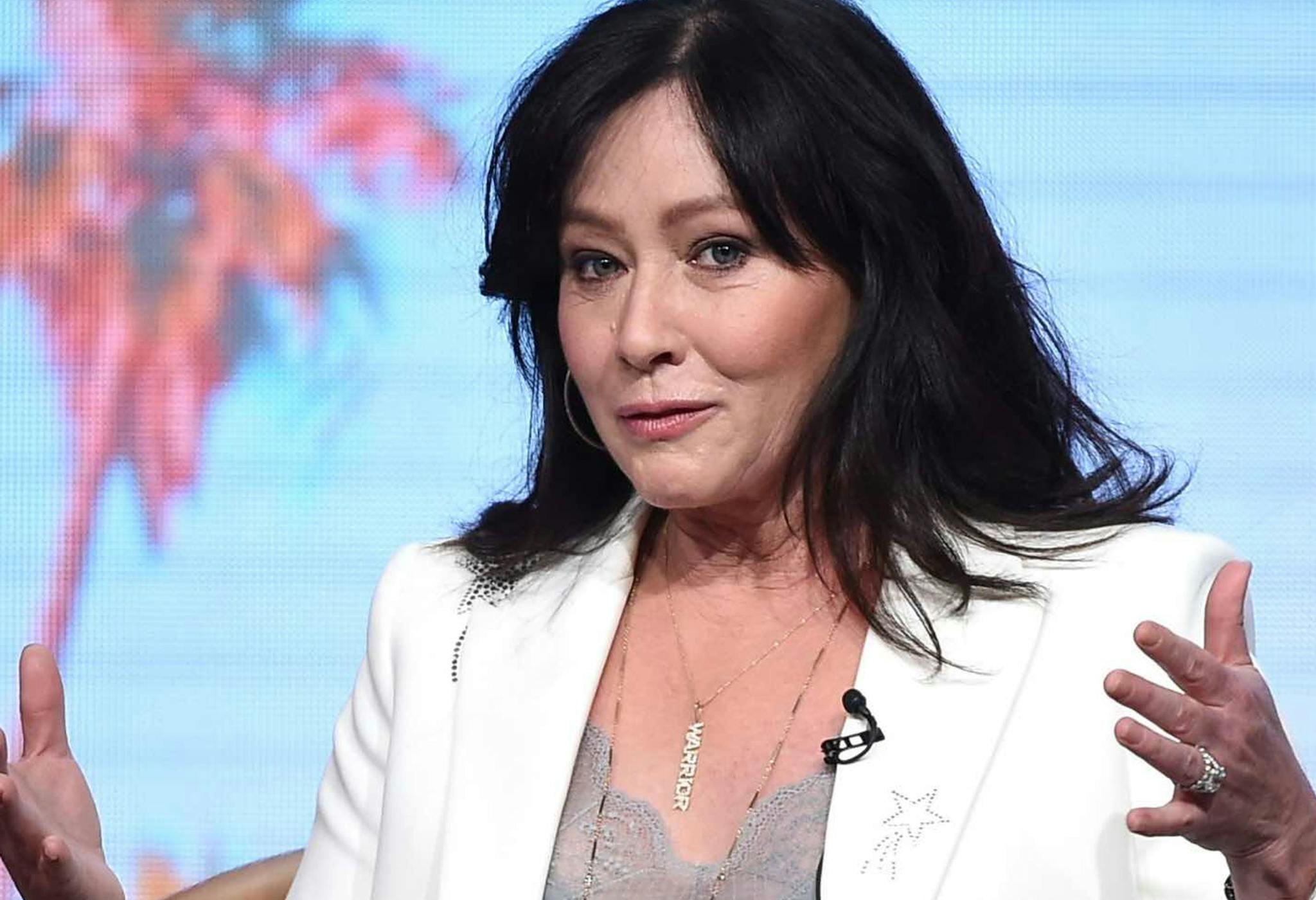 Shannen Doherty, en un panel en el TCA Summer Press Tour de 2019 celebrado en Los Angeles