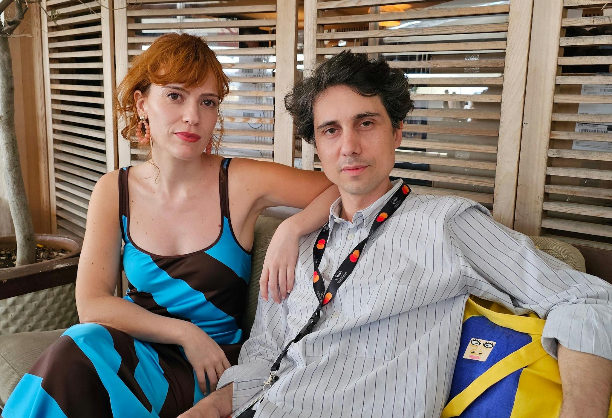 Itsaso Arana y Jonás Trueba, en la jornada de prensa de la película 'Volveréis' durante el Festival de Cannes 2024