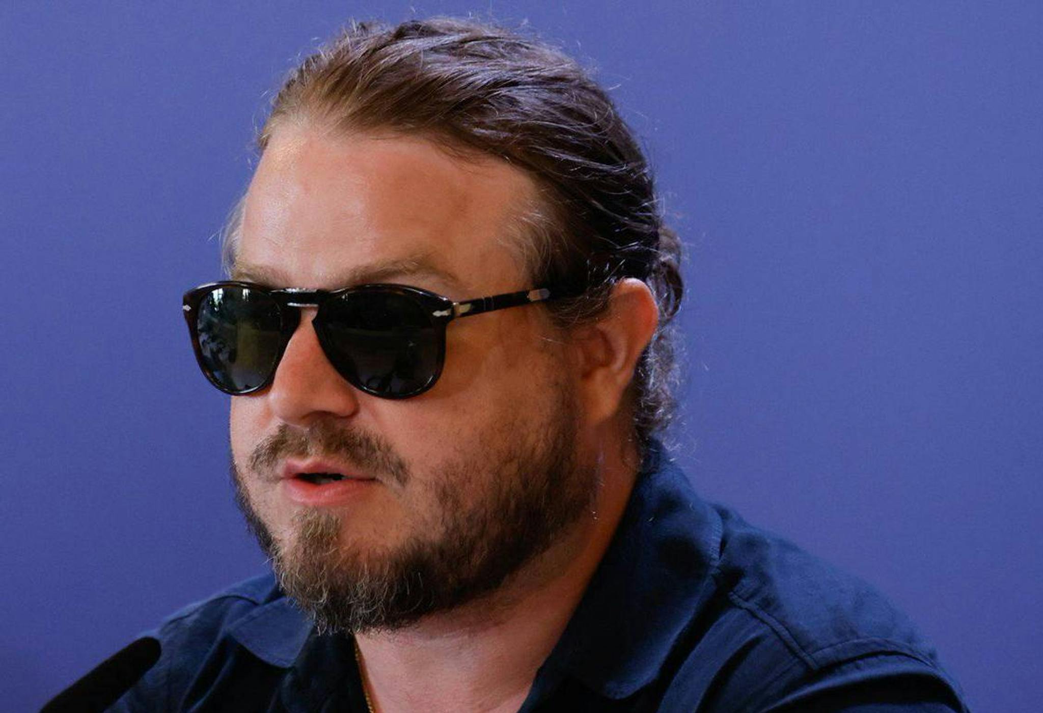 El director, guionista y actor Brady Corbet en la rueda de prensa de 'The brutalist' en el Festival de Venecia