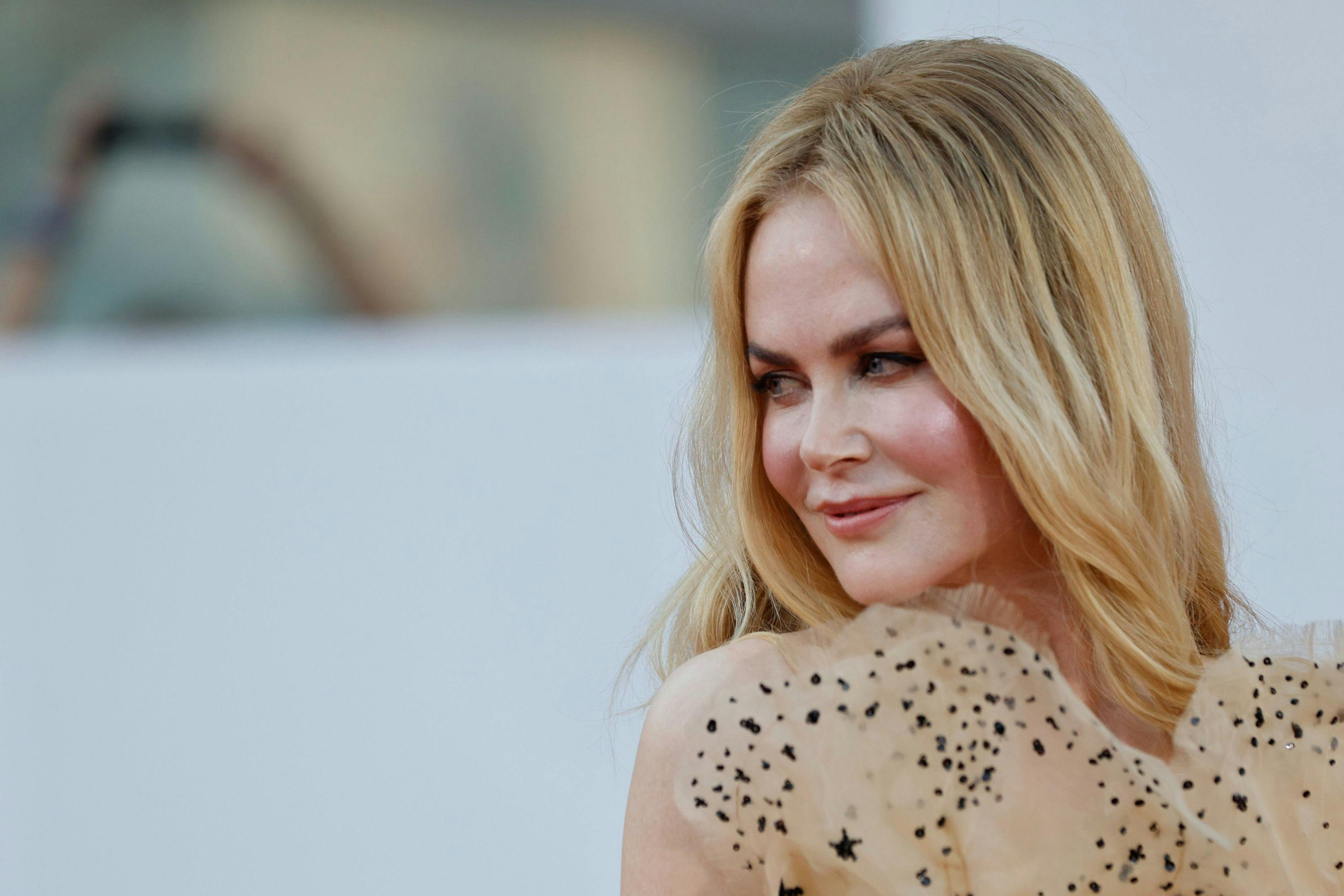 La actriz Nicole Kidman, en la alfombra roja de la película 'Babygirl' durante la Mostra de Venecia 2024