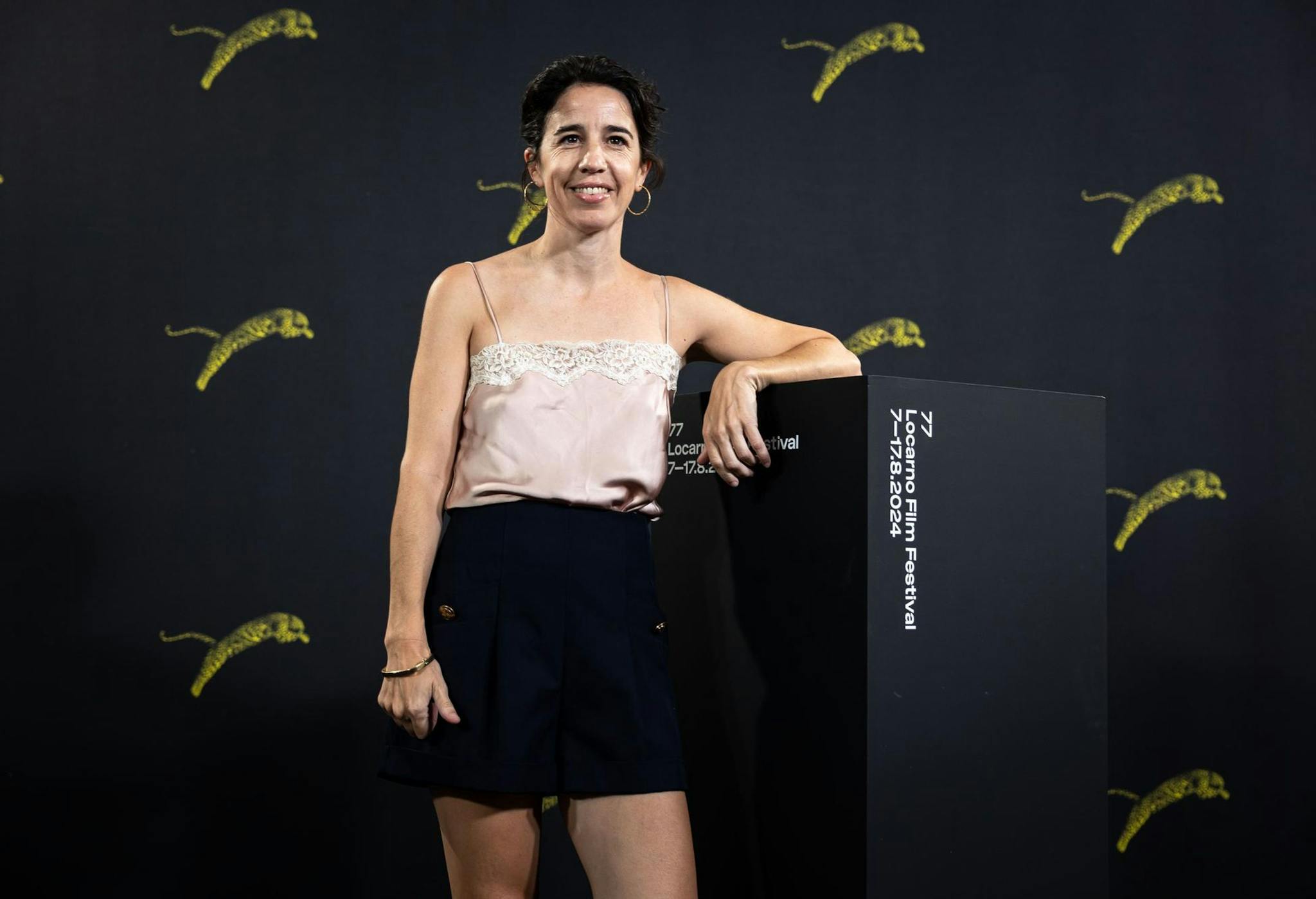 Mar Coll durante la presentación de 'Salve Maria' en Locarno