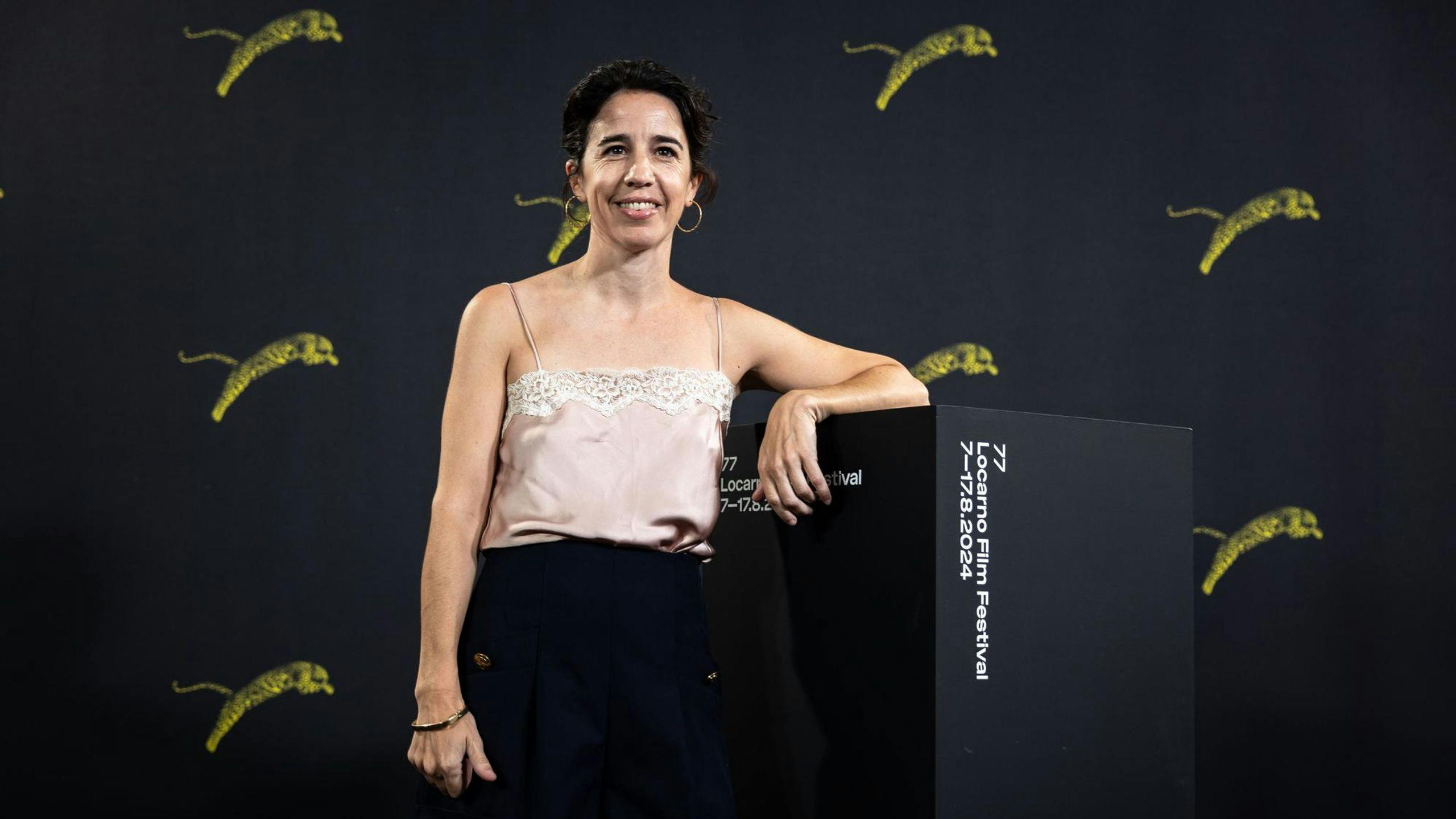 Mar Coll durante la presentación de 'Salve Maria' en Locarno