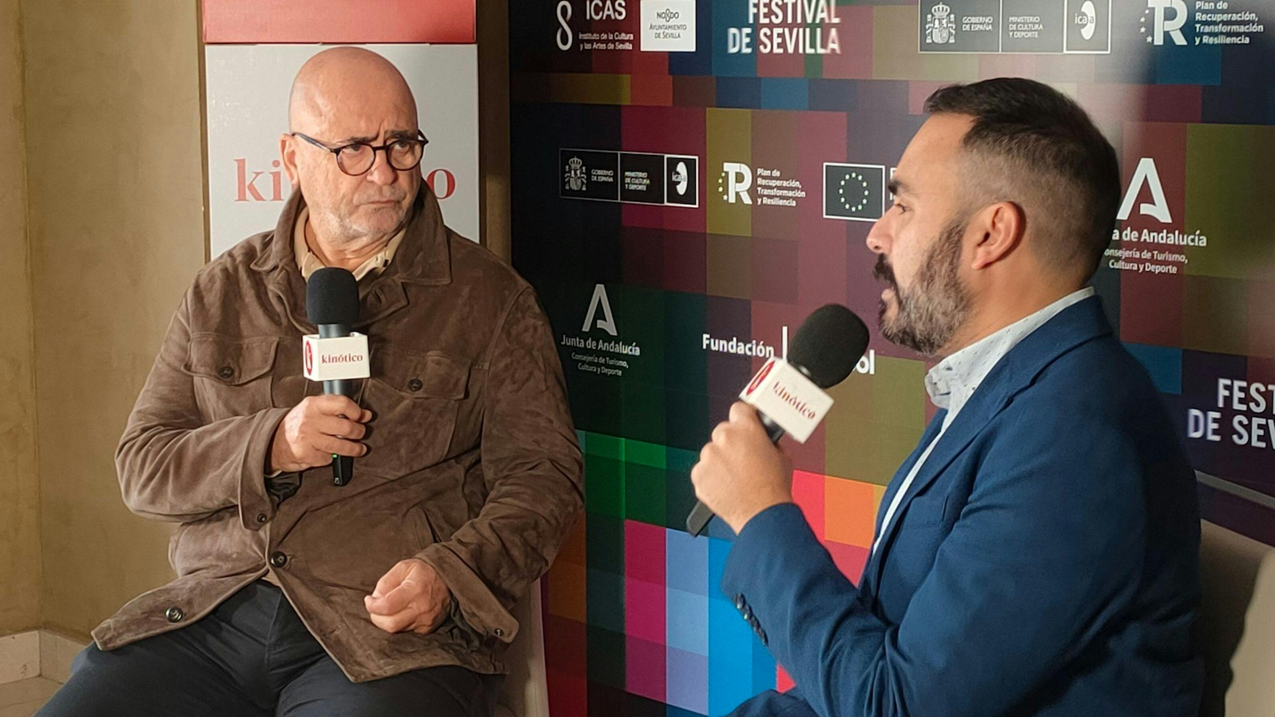 Carlos Rosado, presidente de la Spain Film Commission, durante la entrevista con Kinótico en el Festival de Sevilla