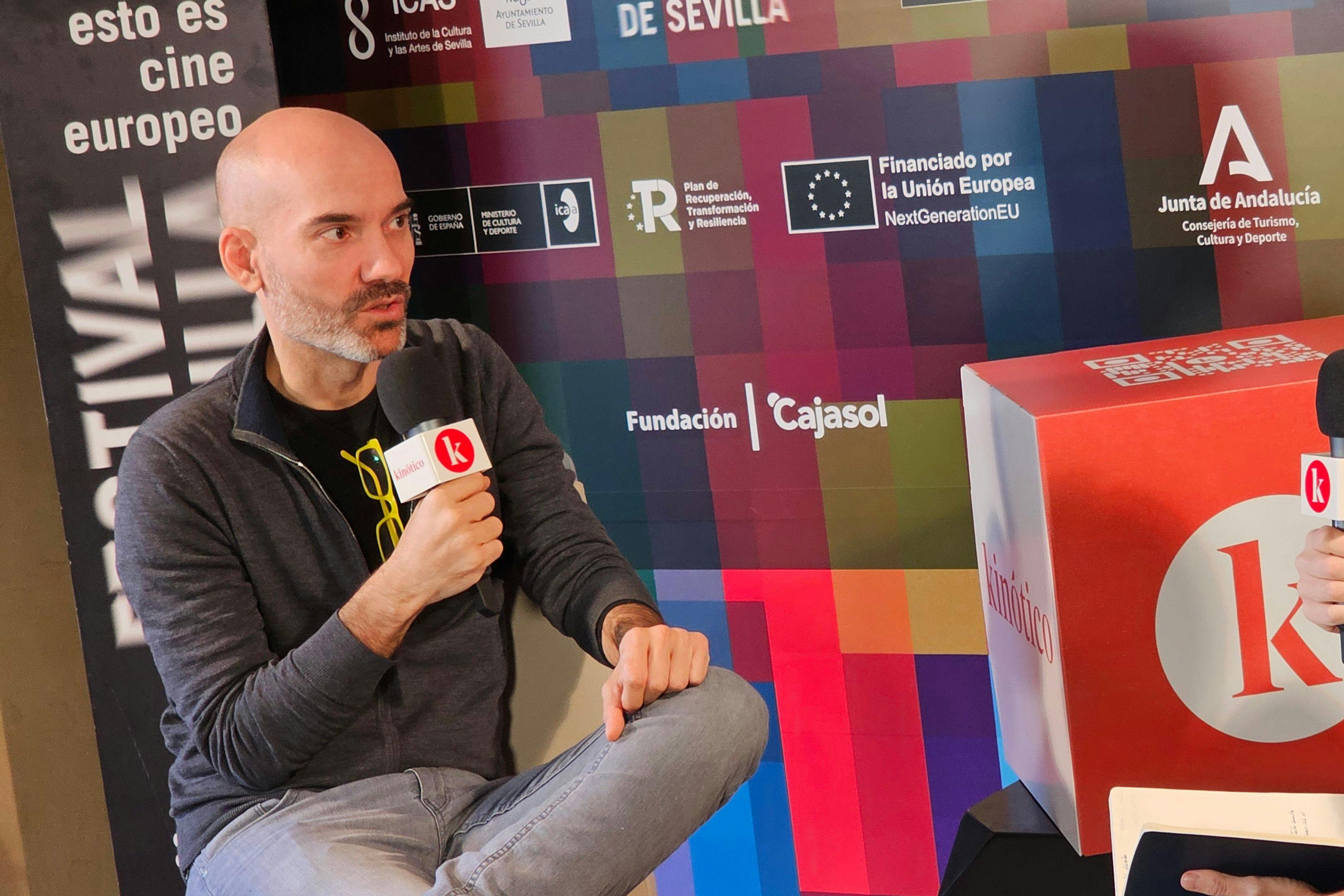 Francisco Javier Gutiérrez, director de 'La espera', en el set de Kinótico en el Festival de Sevilla