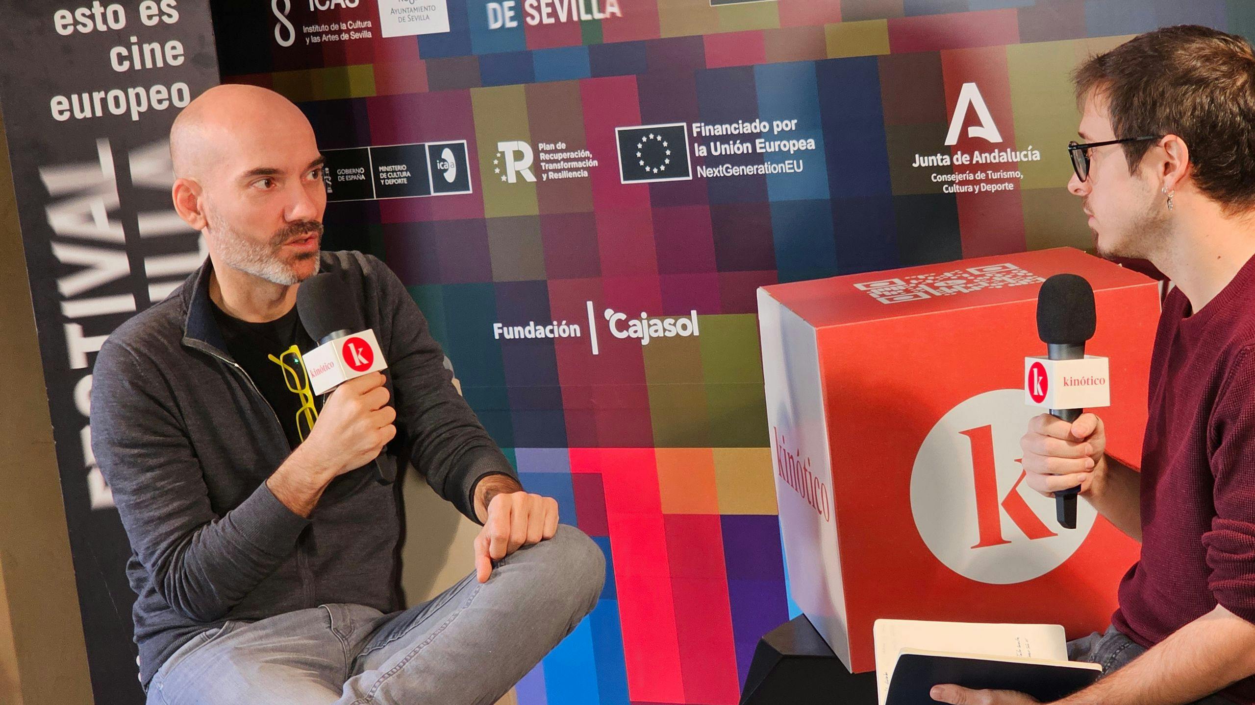 Francisco Javier Gutiérrez, director de 'La espera', en el set de Kinótico en el Festival de Sevilla