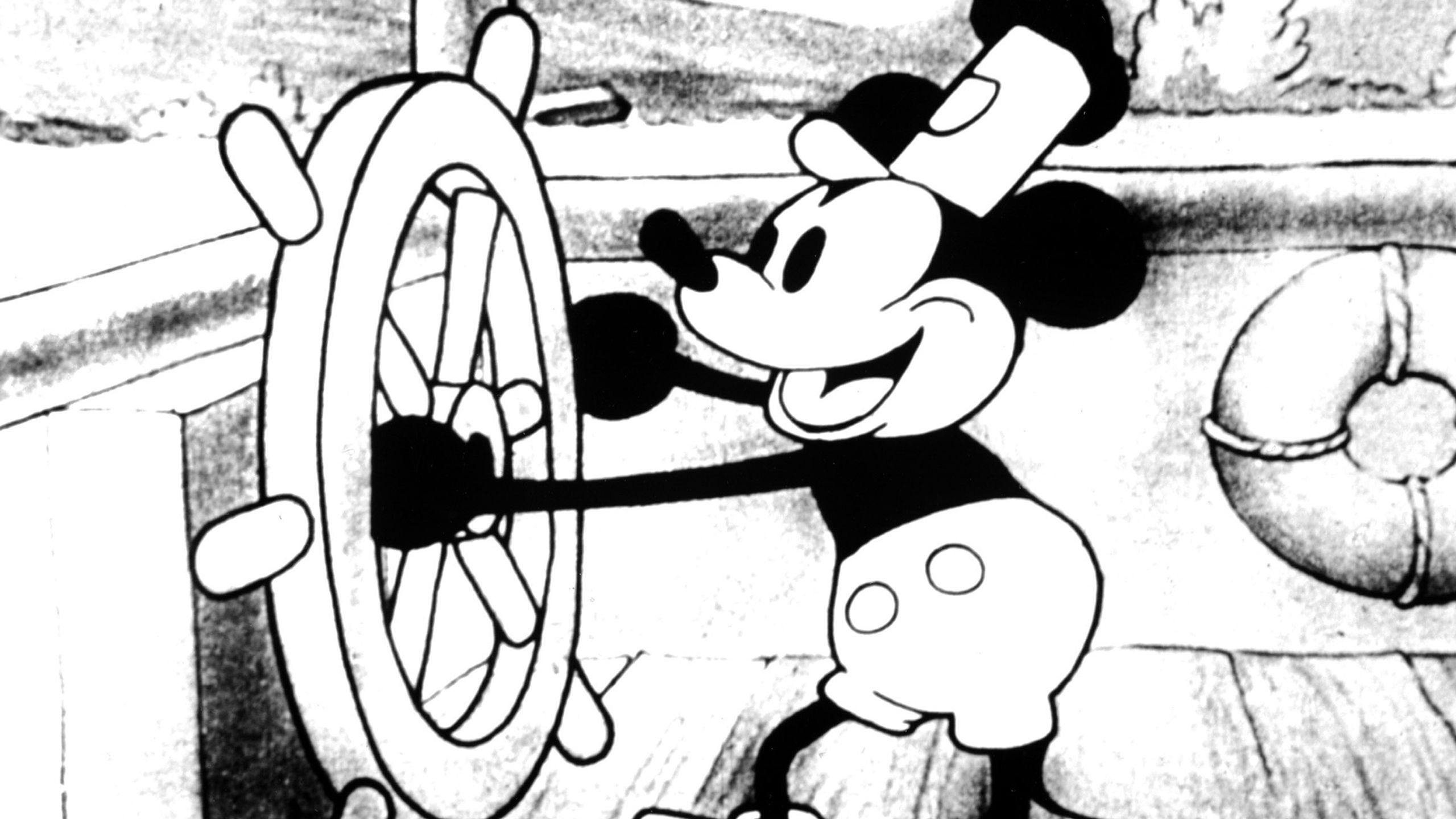 Fotograma de la primera aparición de Mickey Mouse en el corto ‘Steamboat Willie’, de 1928, que el 1 de enero pasará a ser de dominio público