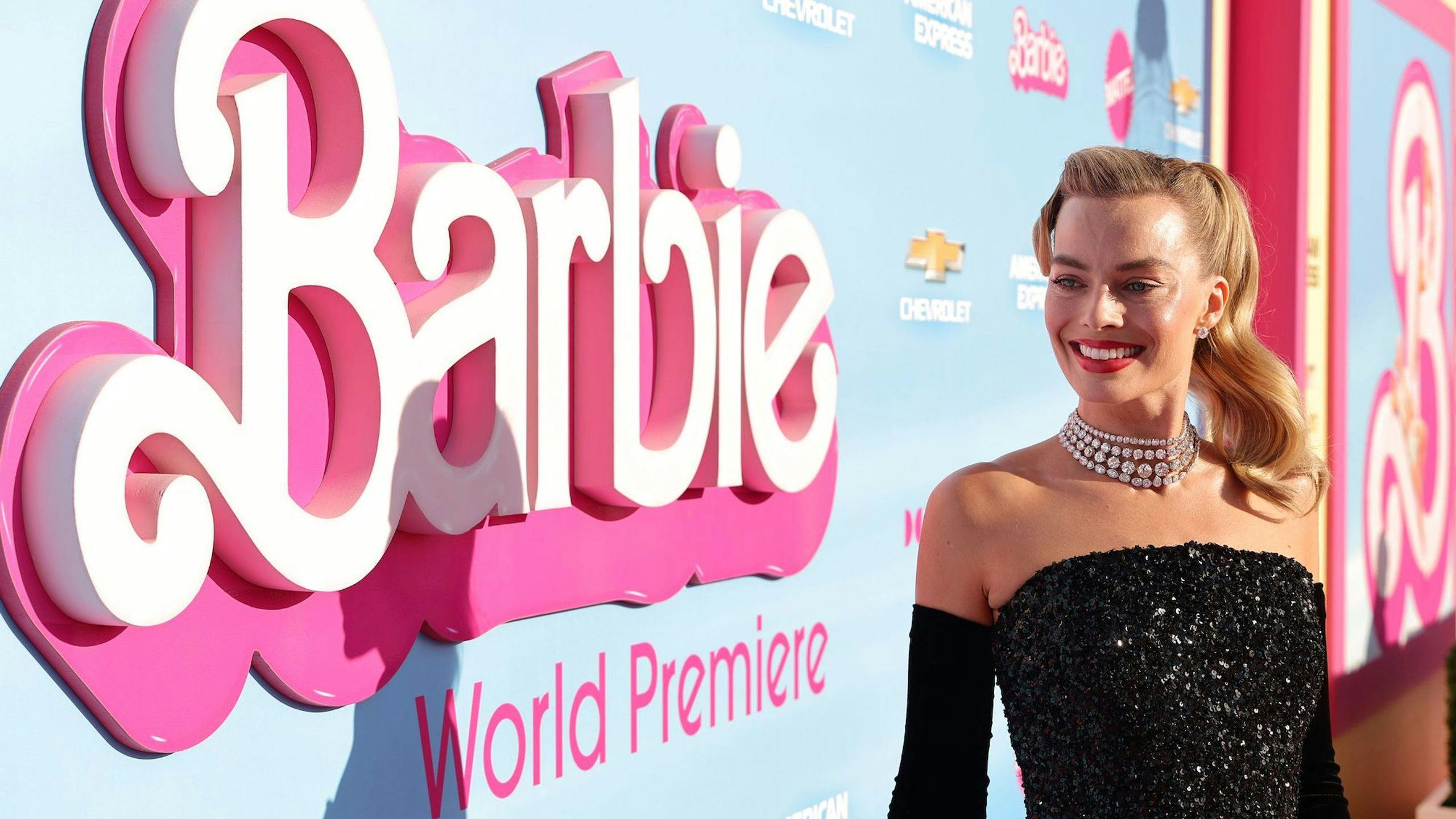 La actriz Margot Robbie, en la premiere mundial de la película 'Barbie' celebrada en Los Ángeles