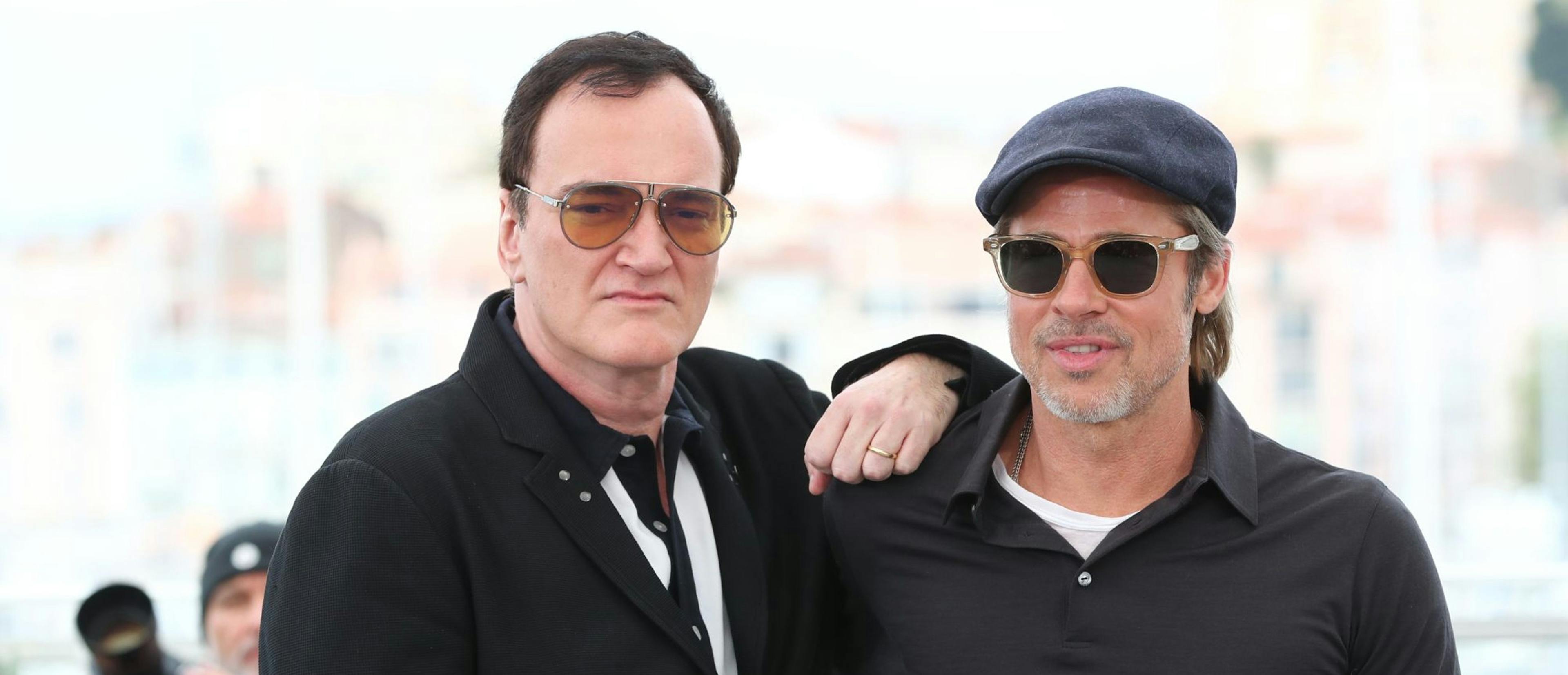 El director Quentin Tarantino y el actor Brad Pitt Durant la presentación de 'Érase una vez... Hollywood' en el Festival de Cannes en 2019