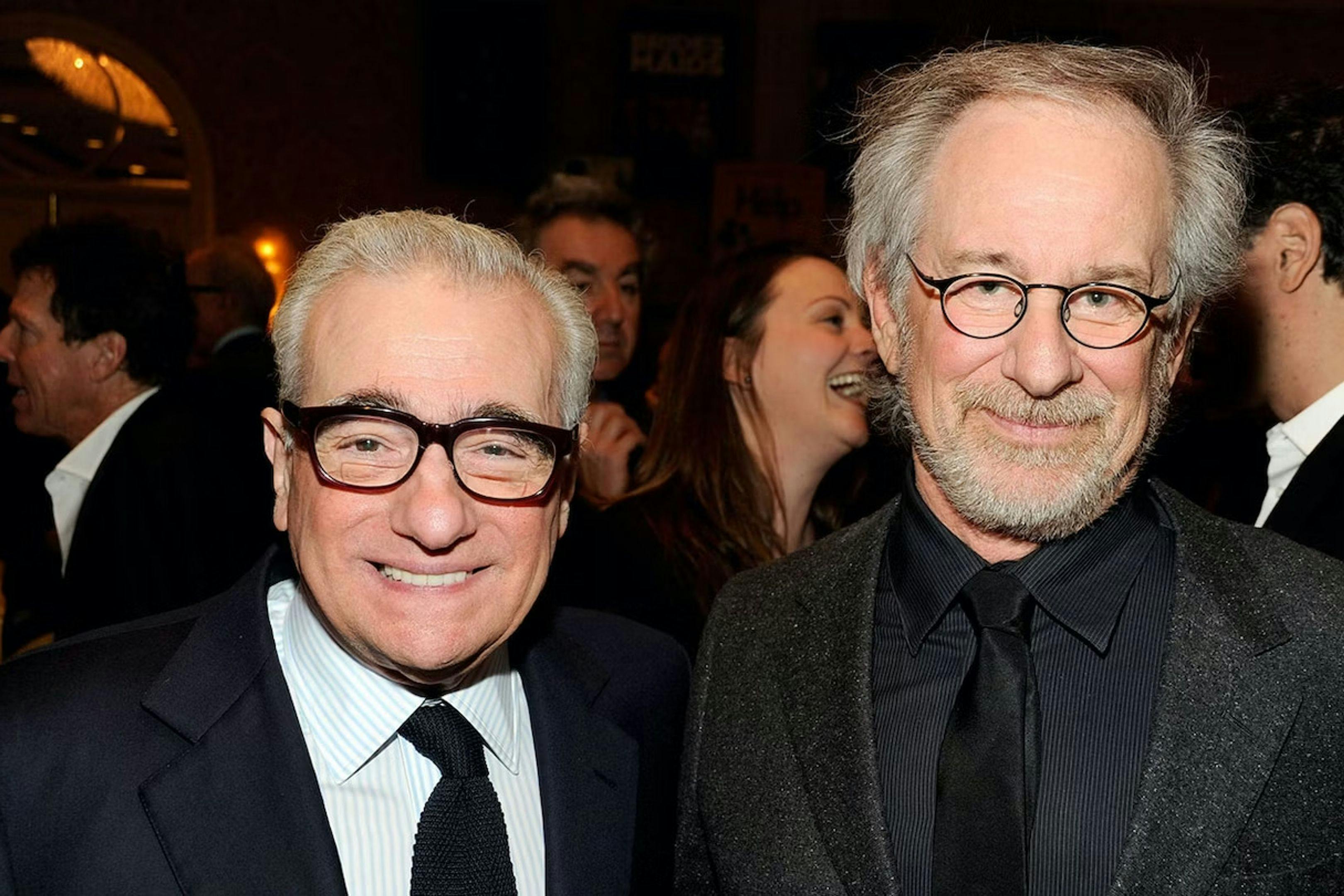 Martin Scorsese y Steven Spielberg posan juntos en una fiesta