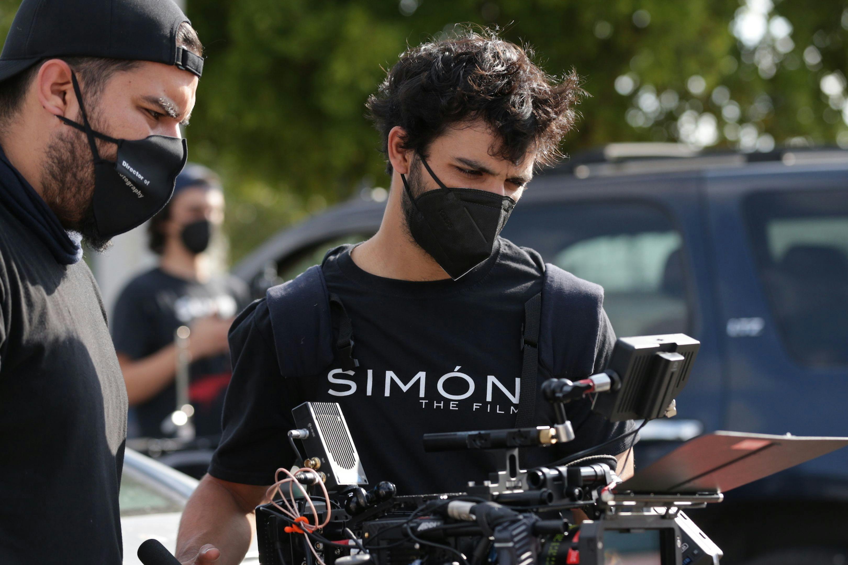 Diego Vicentini en el rodaje de 'Simón', nominada a Mejor película iberoamericana en los Goya