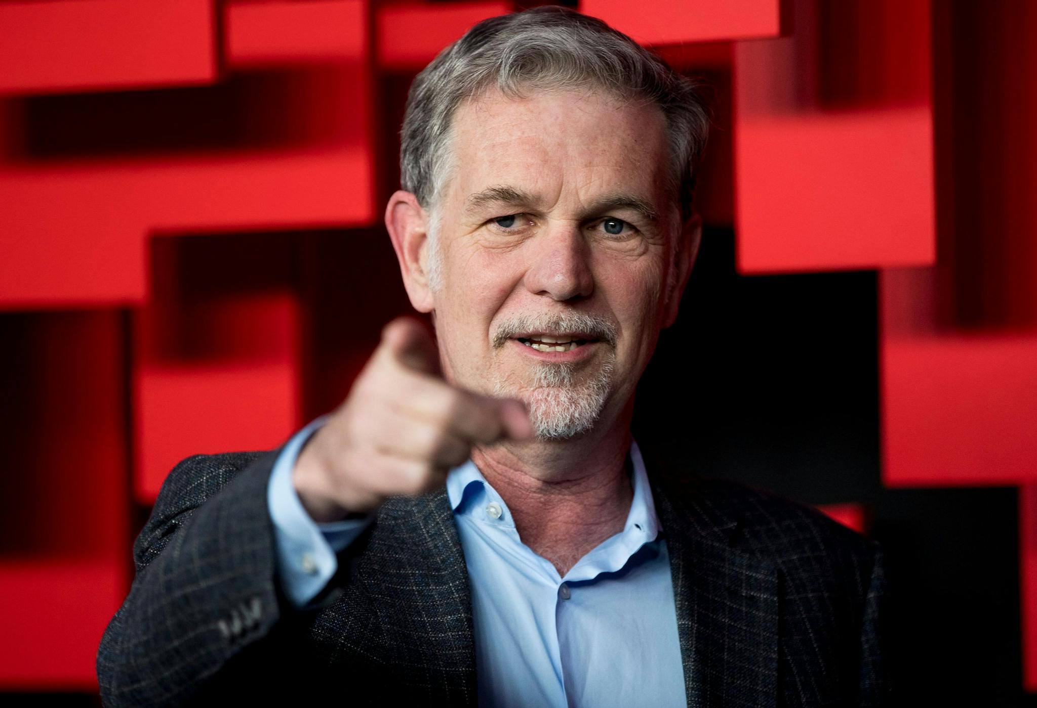 Reed Hastings, entonces CEO de Netflix, durante la apertura de la sede de la compañía en Madrid en 2019
