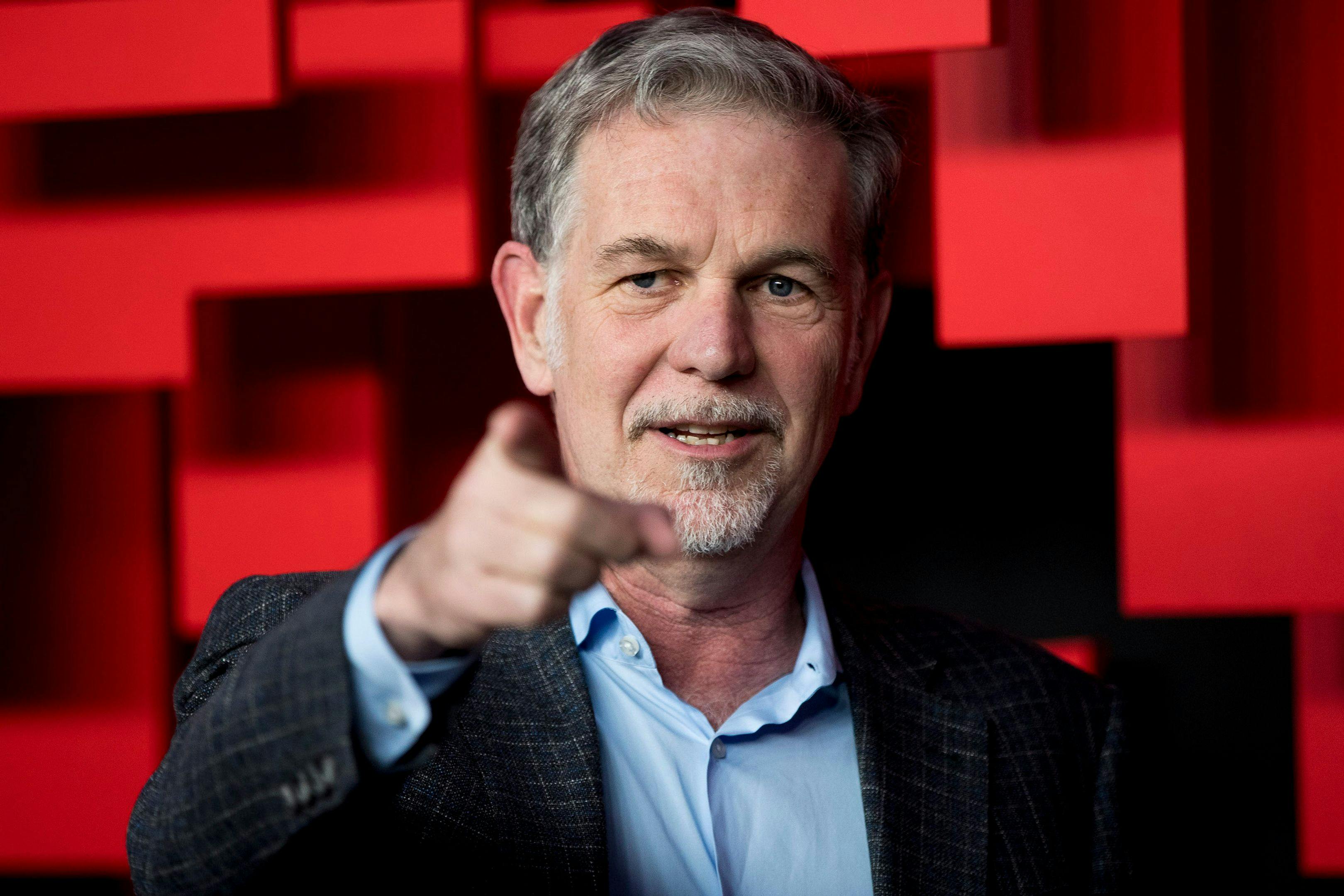 Reed Hastings, entonces CEO de Netflix, durante la apertura de la sede de la compañía en Madrid en 2019