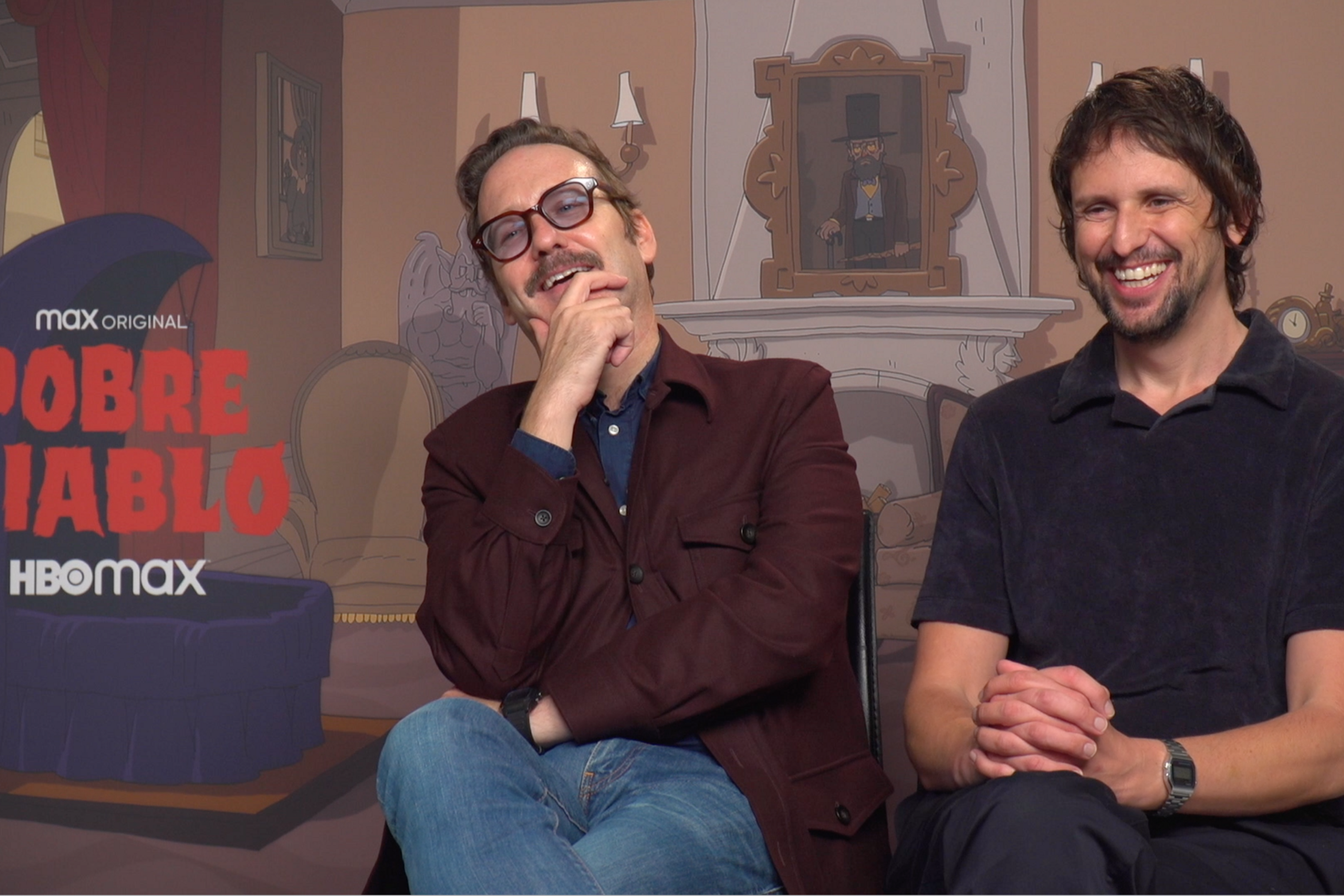 Los humoristas Joaquín Reyes y Miguel Esteban, creadores de 'Pobre diablo', durante su entrevista con Kinótico