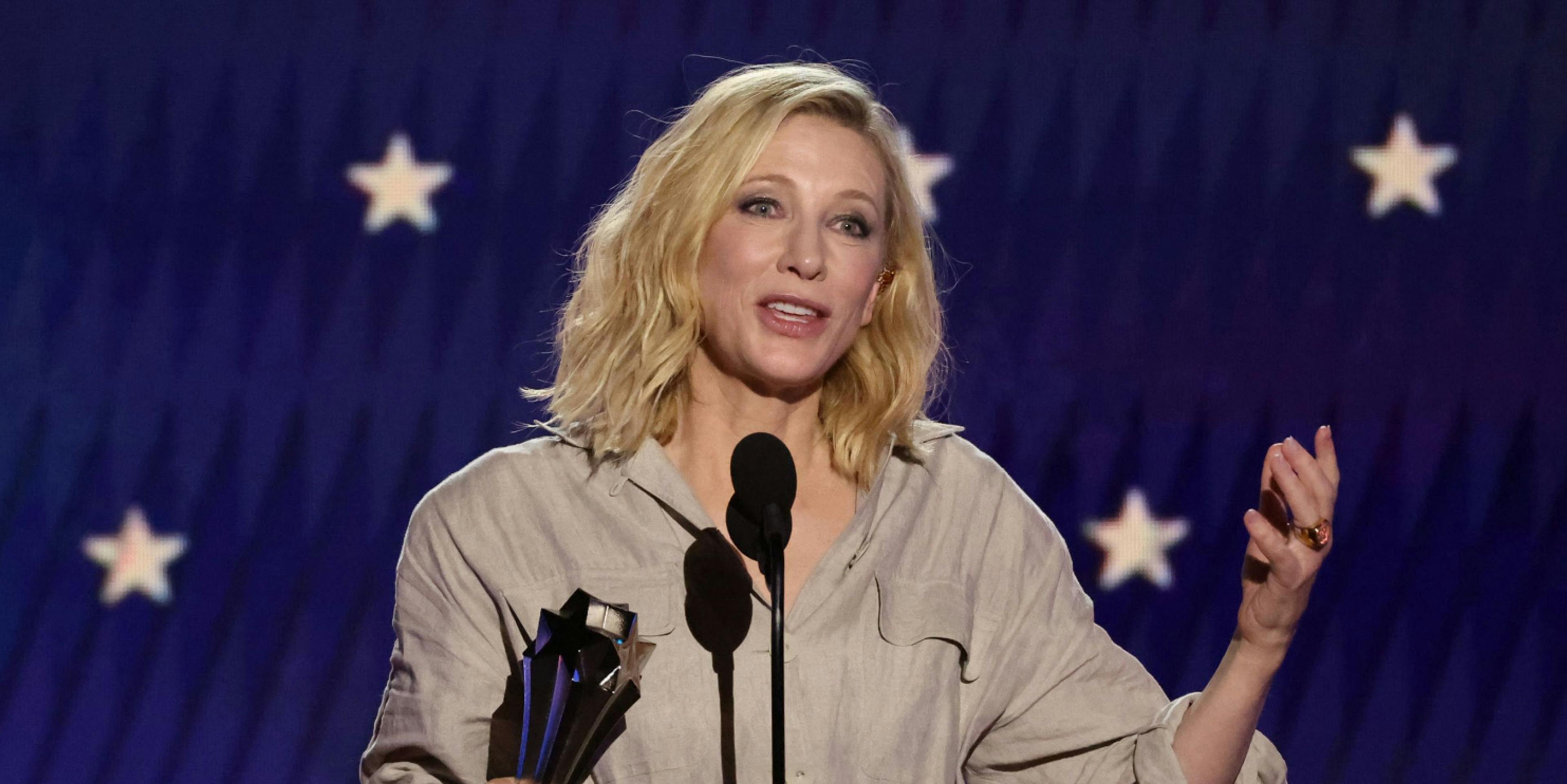 La actriz Cate Blanchett agradece su Critics Choice a la Mejor Actriz por la película 'Tár'