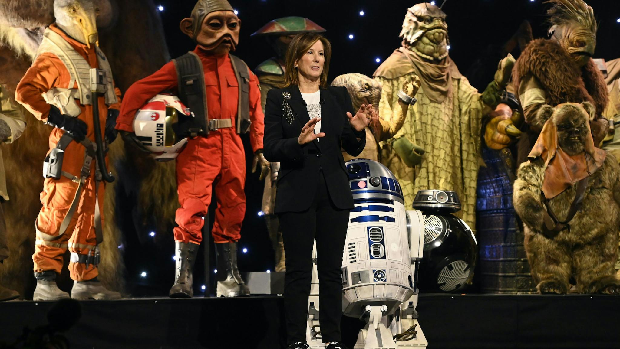 La productora ejecutiva de LucasFilm, Kathleen Kennedy, durante la Star Wars Celebration 2023