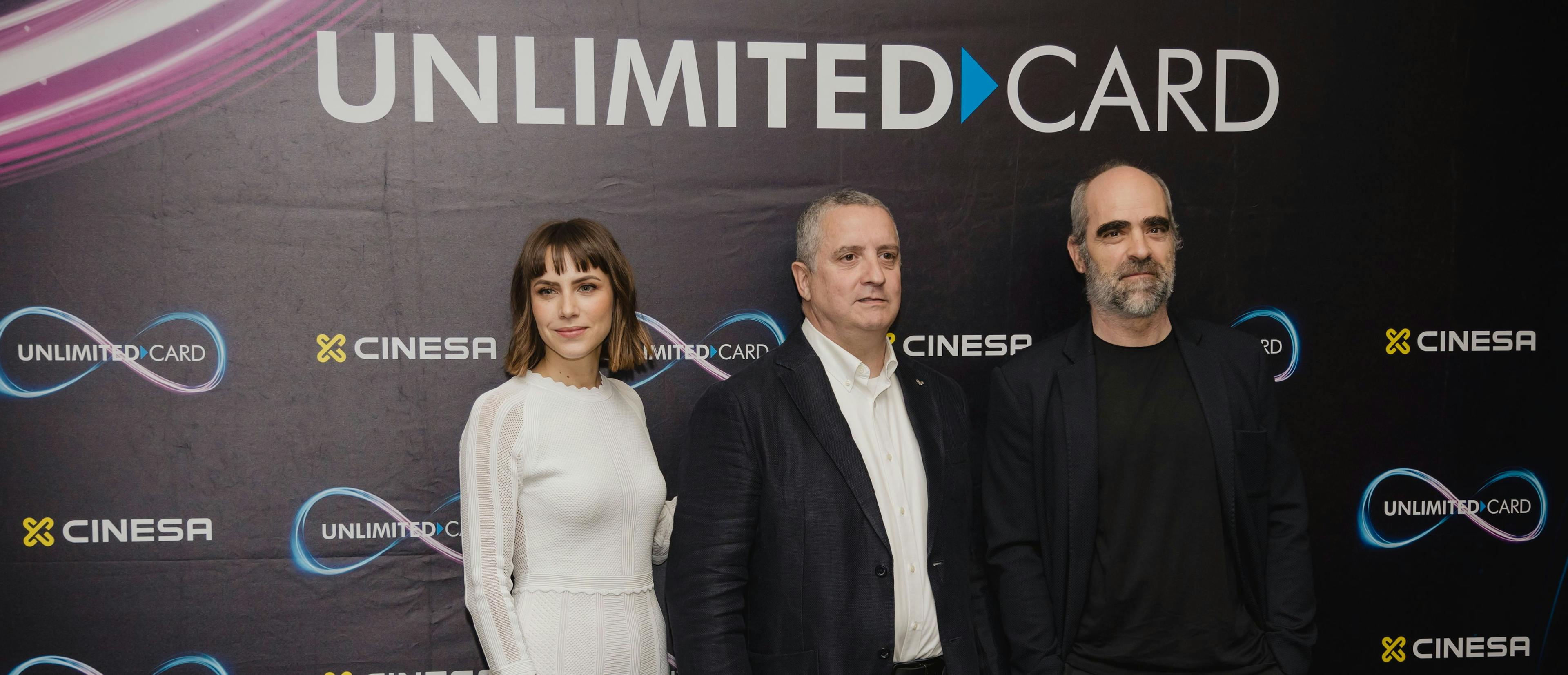 Aura Garrido, Ramón Biarnés y Luis Tosar, presentan Unlimited Card de Cinesa en Madrid
