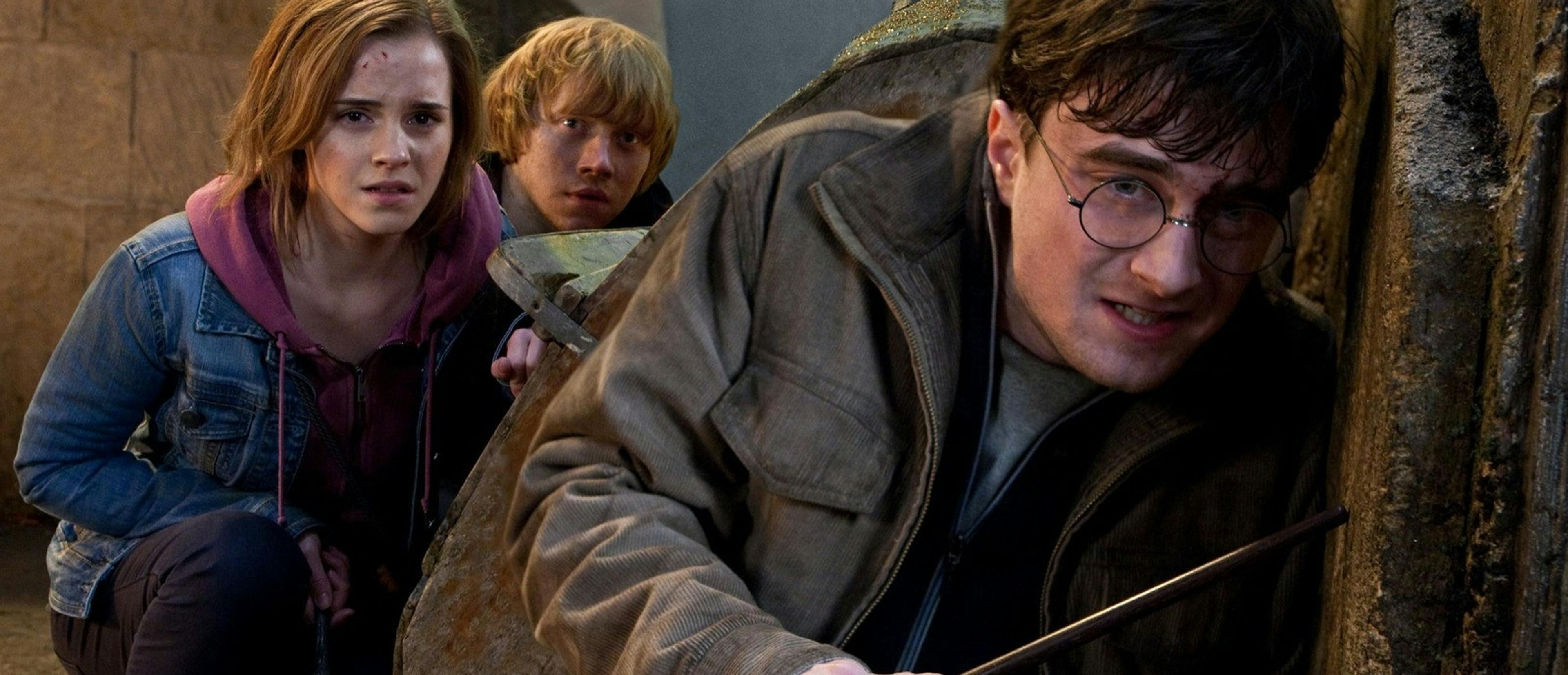  Daniel Radcliffe, Emma Watson y Rupert Grint, en una escena de 'Harry Potter'