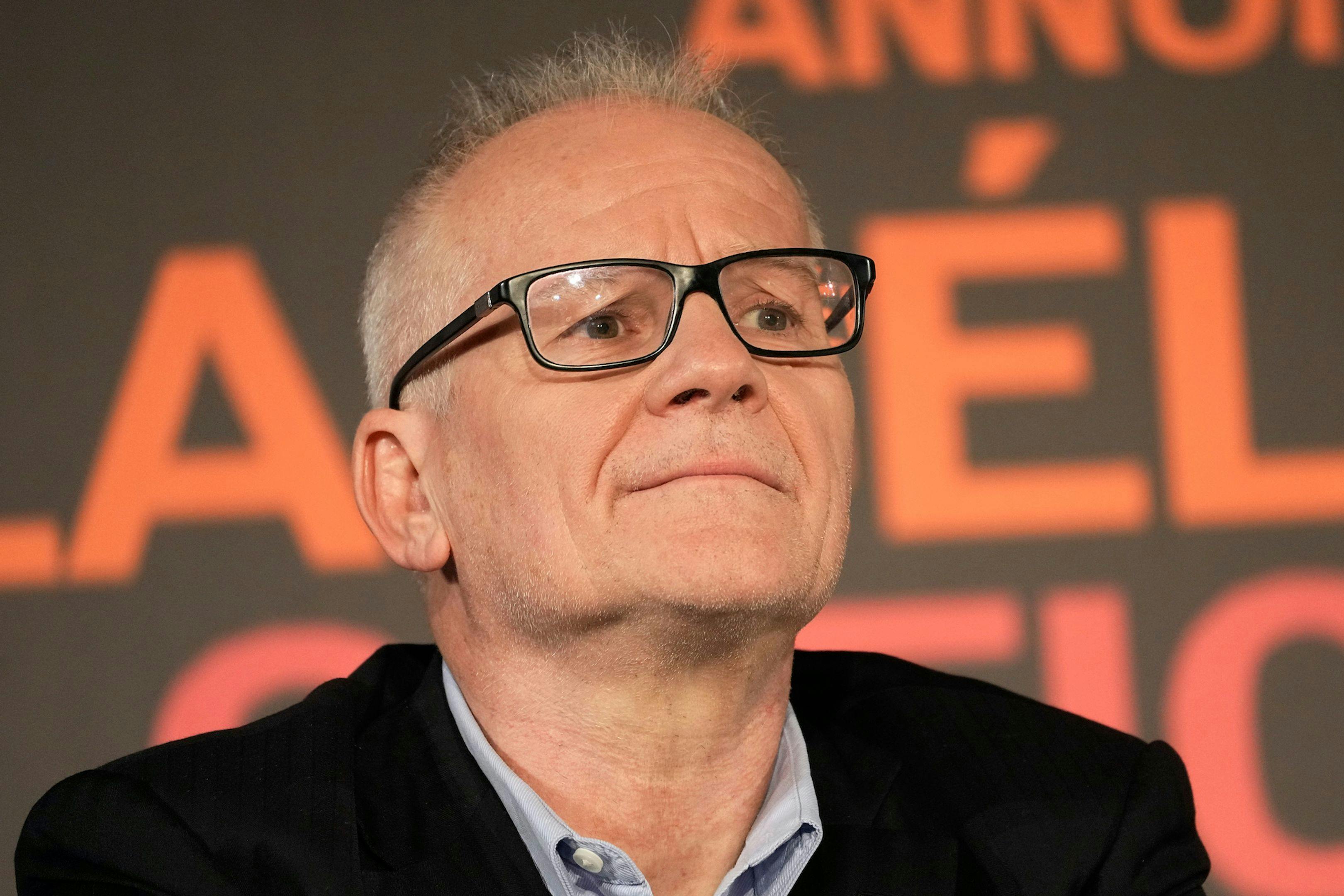 El director artístico del Festival de Cannes, Thierry Frémaux, en la rueda de prensa de presentación de la programación 2023
