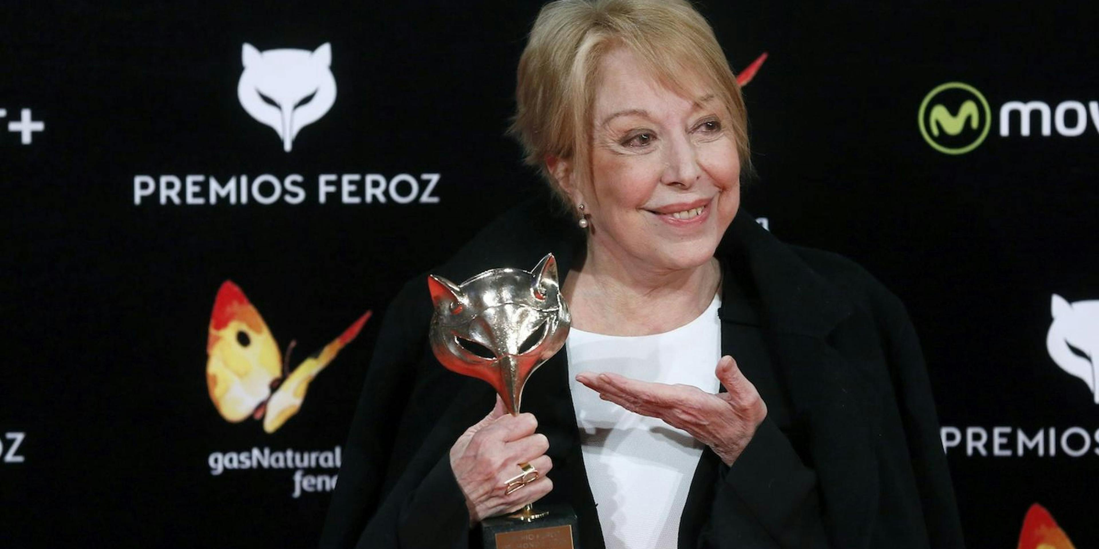 La actriz y presentadora Rosa María Sardà recoge su Feroz de Honor en el año 2016