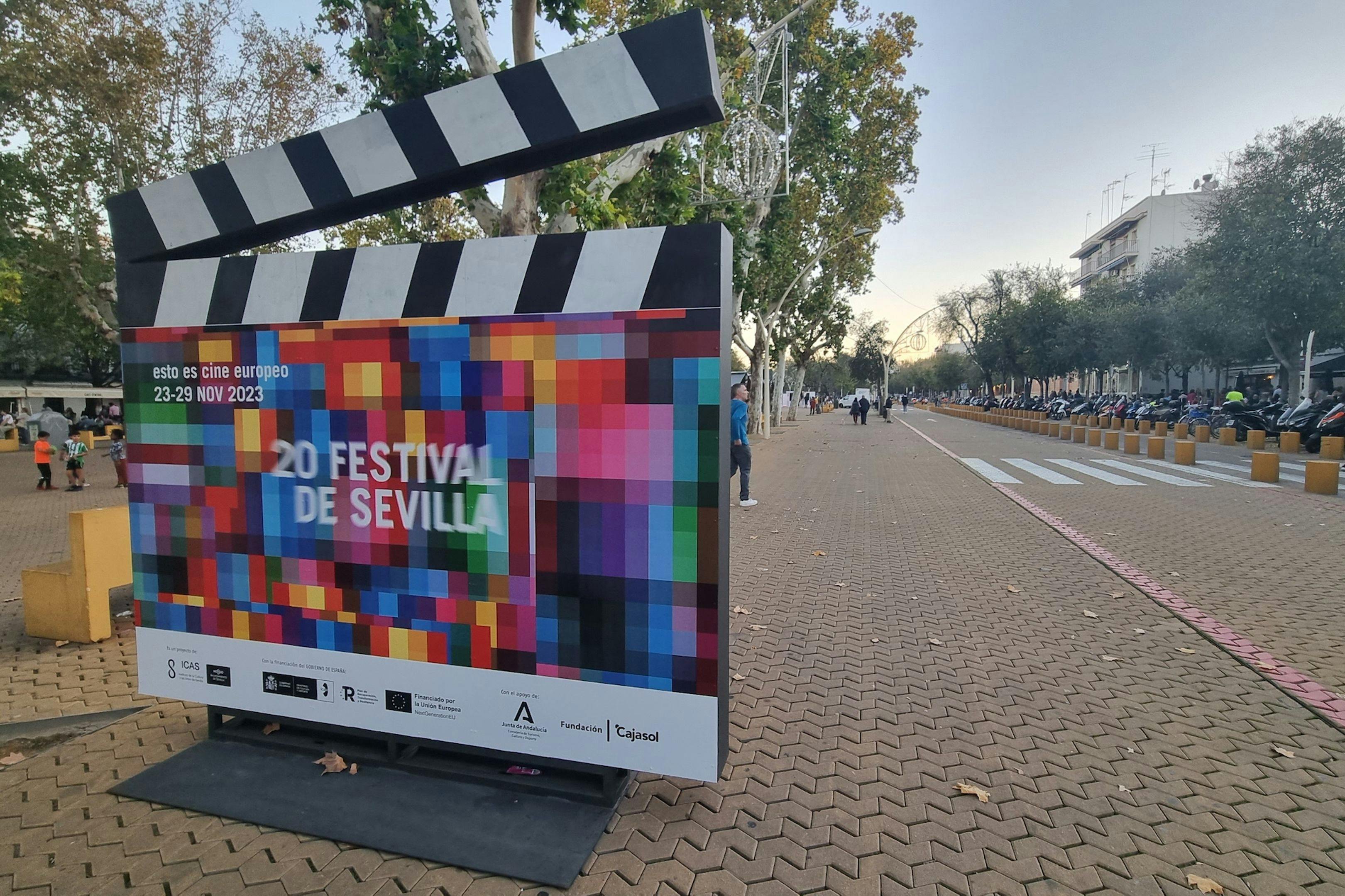 Anuncio de la 20 edición del Festival de Cine Europeo de Sevilla en la capital andaluza