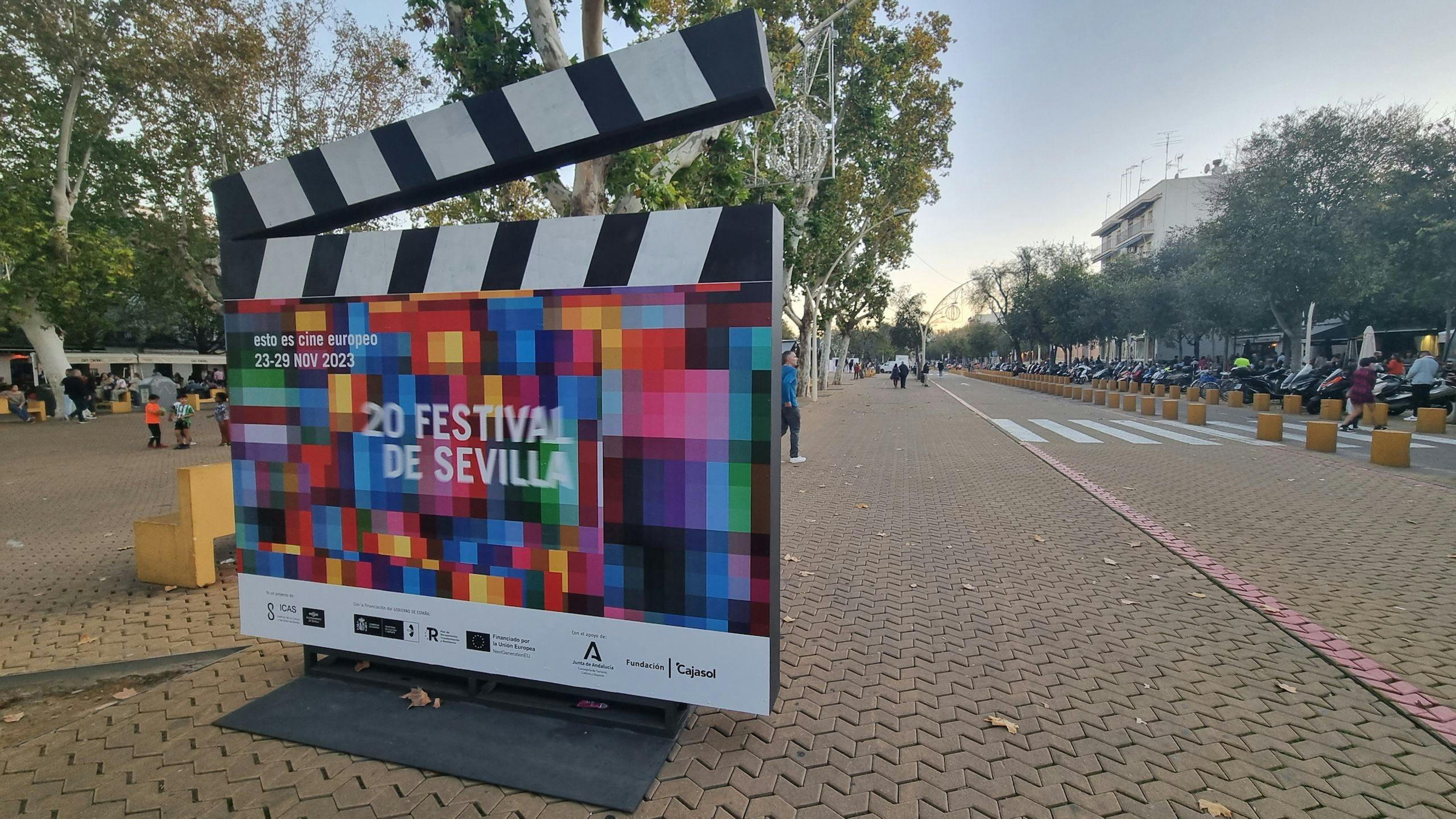Anuncio de la 20 edición del Festival de Cine Europeo de Sevilla en la capital andaluza