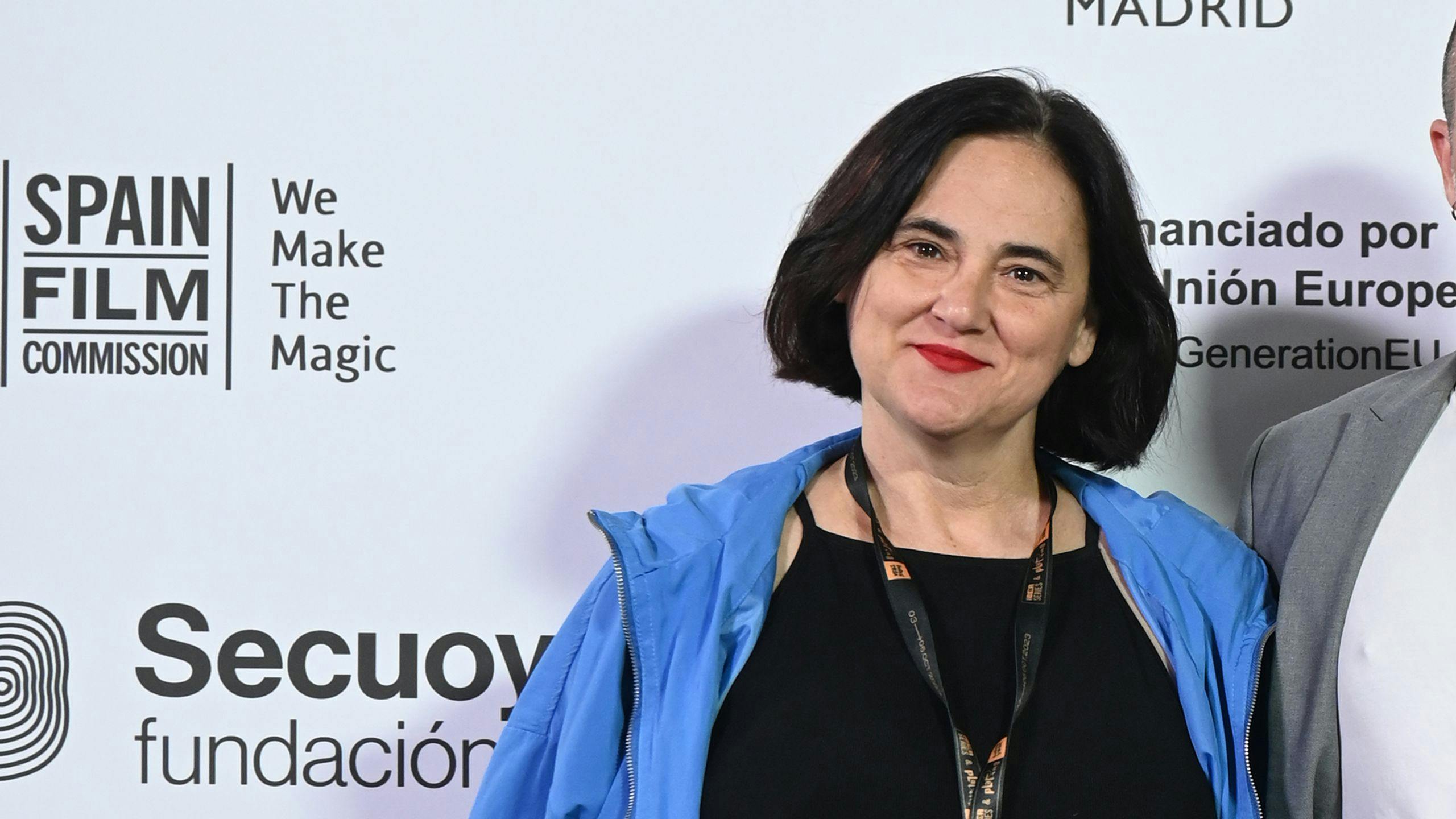 La productora Marta Baldó durante la presentación de la serie 'Esto no es Suecia' en Iberseries & Platino Industria 2023