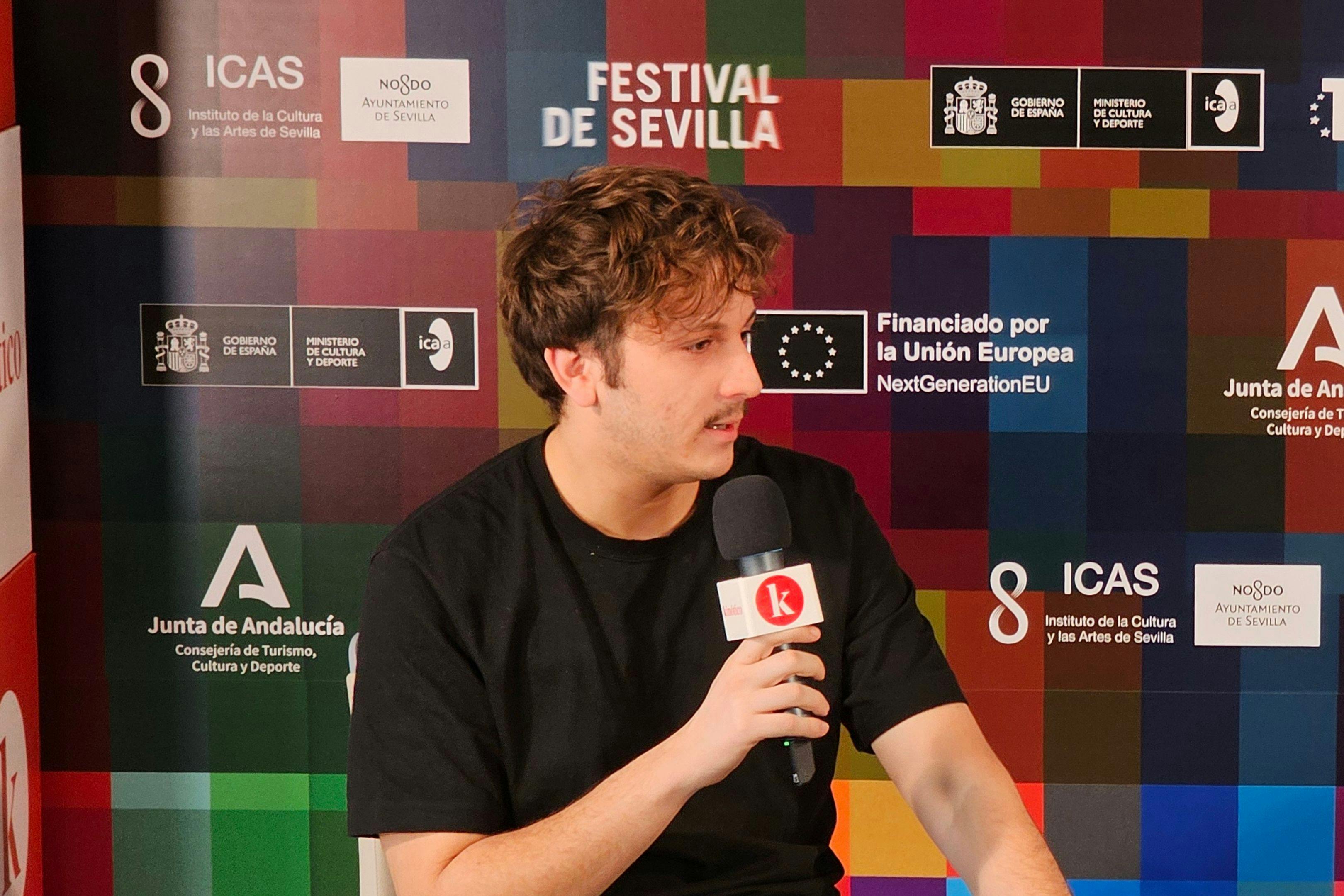 Luis (Soto) Muñoz en el set de Kinótico en el Festival de Sevilla