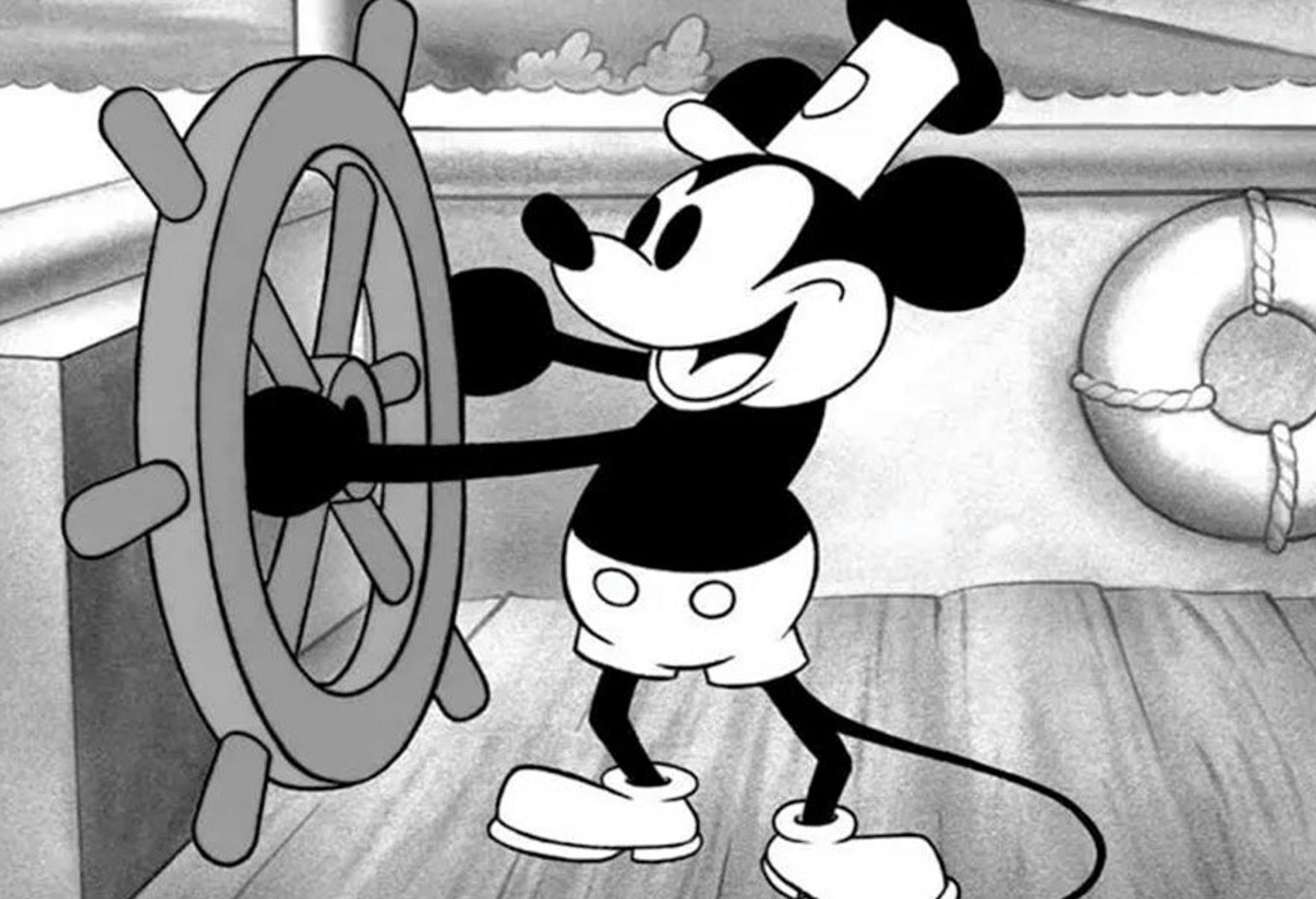  'Steamboat Willie', la versión de 1928 de Mickey Mouse que ha pasado a dominio público en 2024