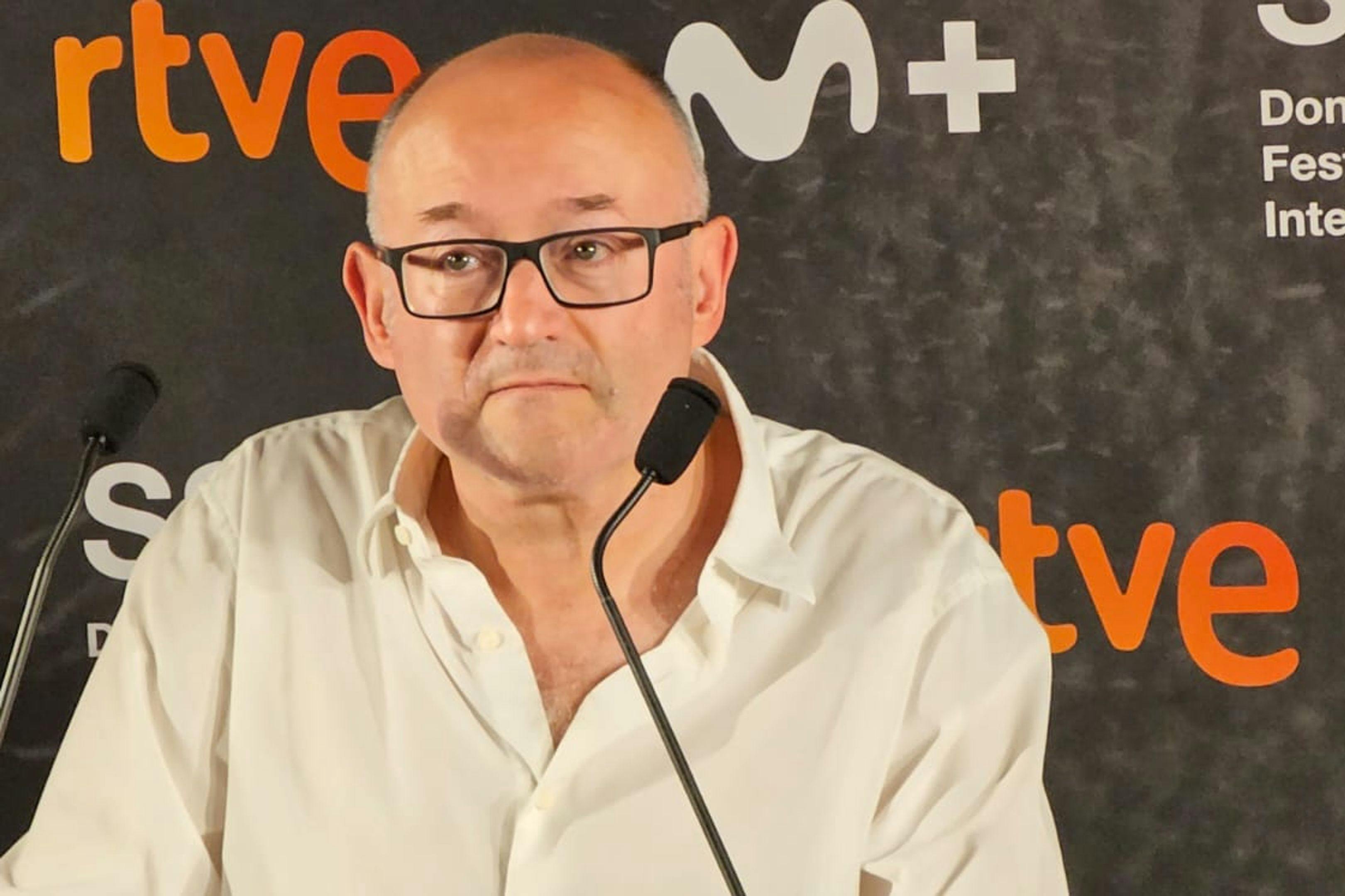 José Luis Rebordinos, director del Festival de San Sebastián, durante el anuncio de las películas españolas en la edición 71