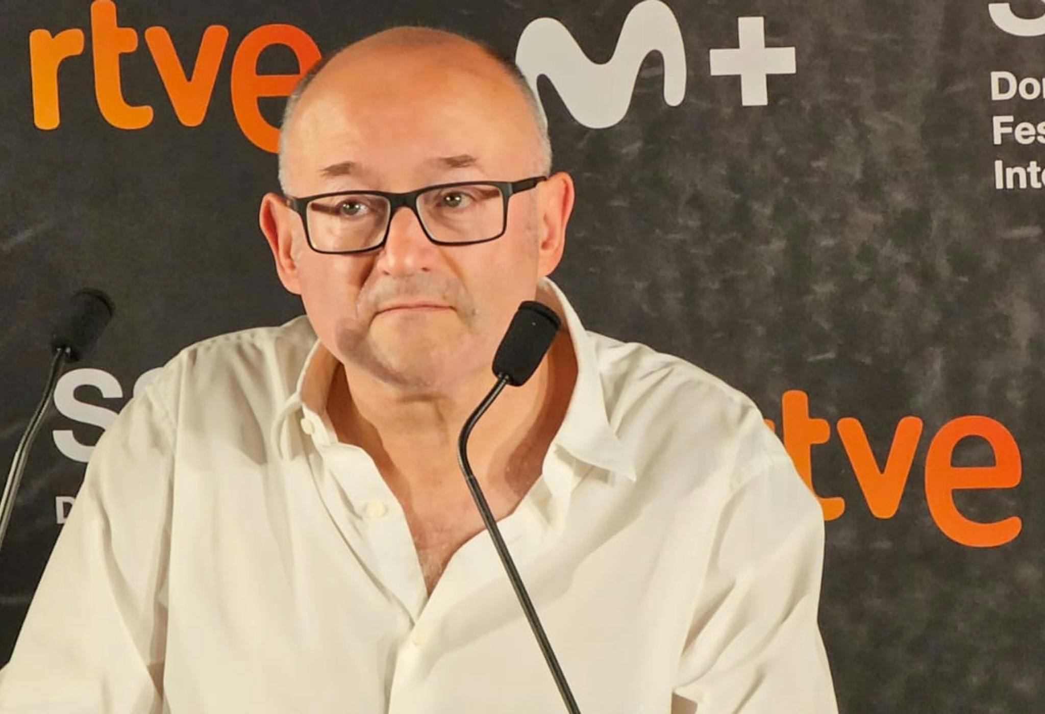 José Luis Rebordinos en la presentación del cine español de San Sebastián 2023 en la Academia de Cine