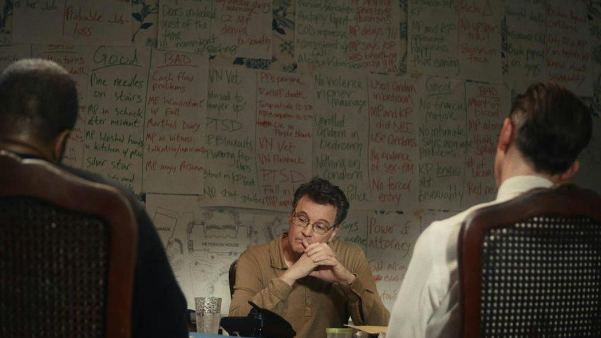 Fotograma de 'The Staircase', miniserie de HBO con Colin Firth sobre el caso de Michael Peterson.