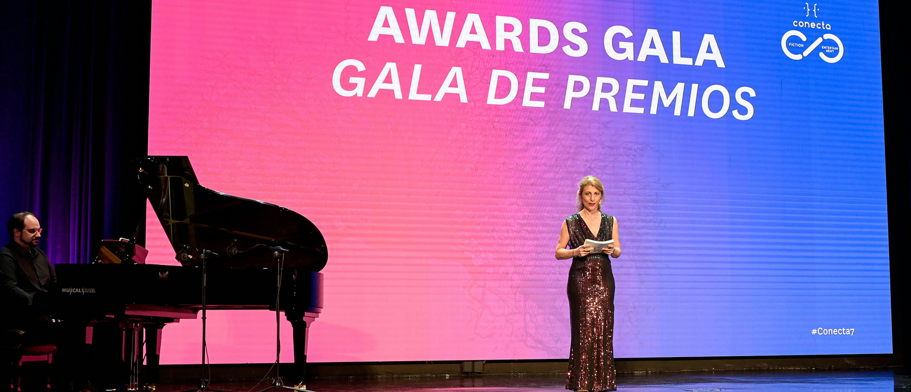 La directora del Conecta FICTION & ENTERTAINMENT, Géraldine Gonard, durante la gala de premios de 2023 