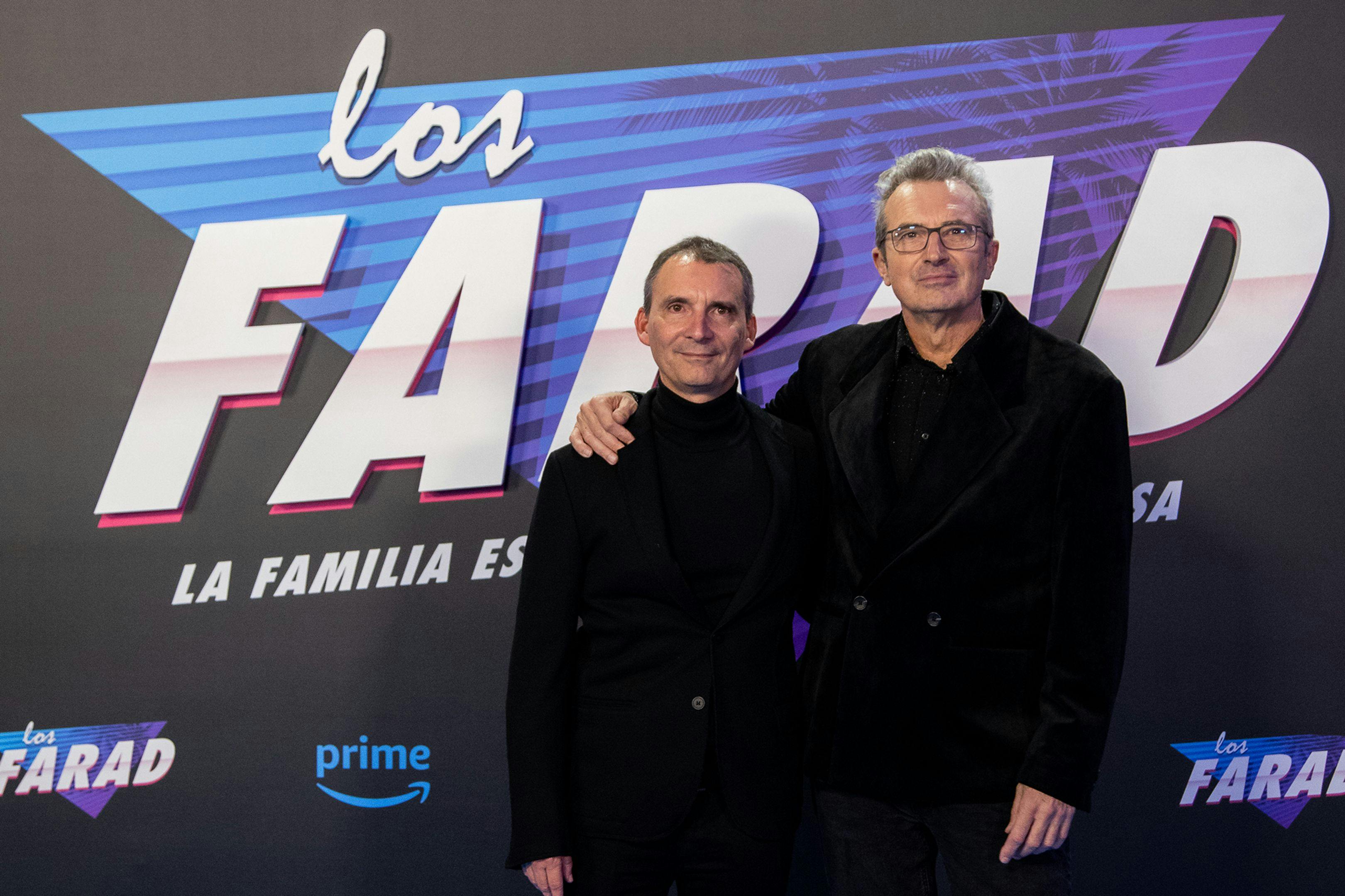 Alejandro Hernández y Mariano Barroso, creadores de la serie 'Los Farad', en la presentación en Madrid
