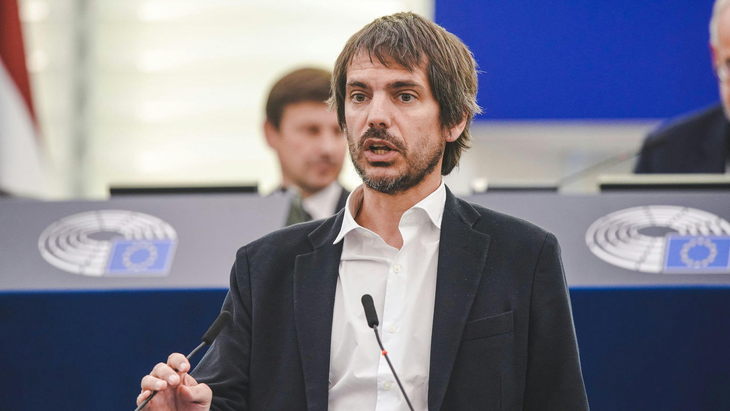 Ernest Urtasun en una intervención durante una sesión del pleno del Parlamento Europeo en 2022 