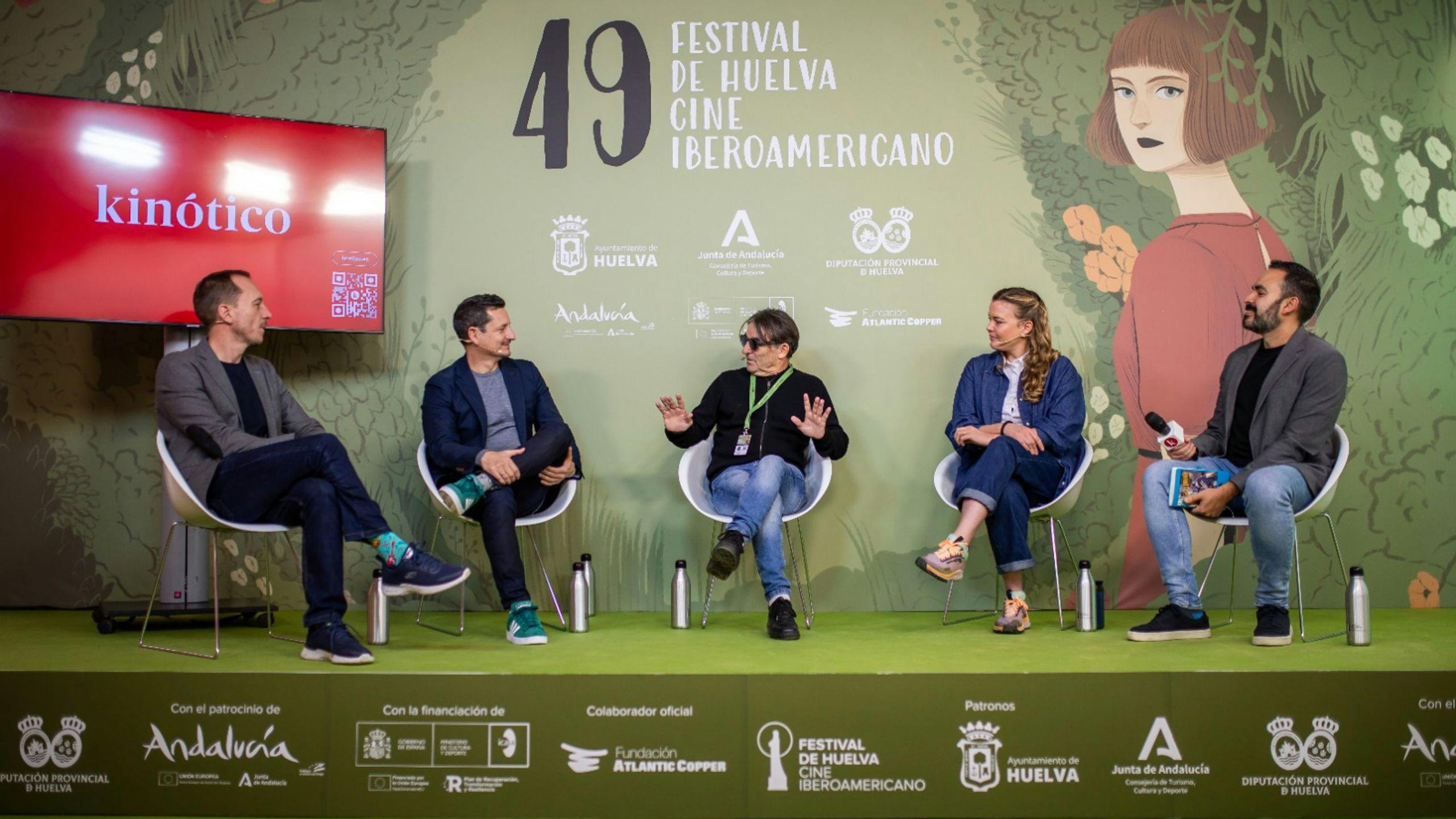 Grabación del Kinótico Especial Festival de Huelva 2023, conducido por David Martos
