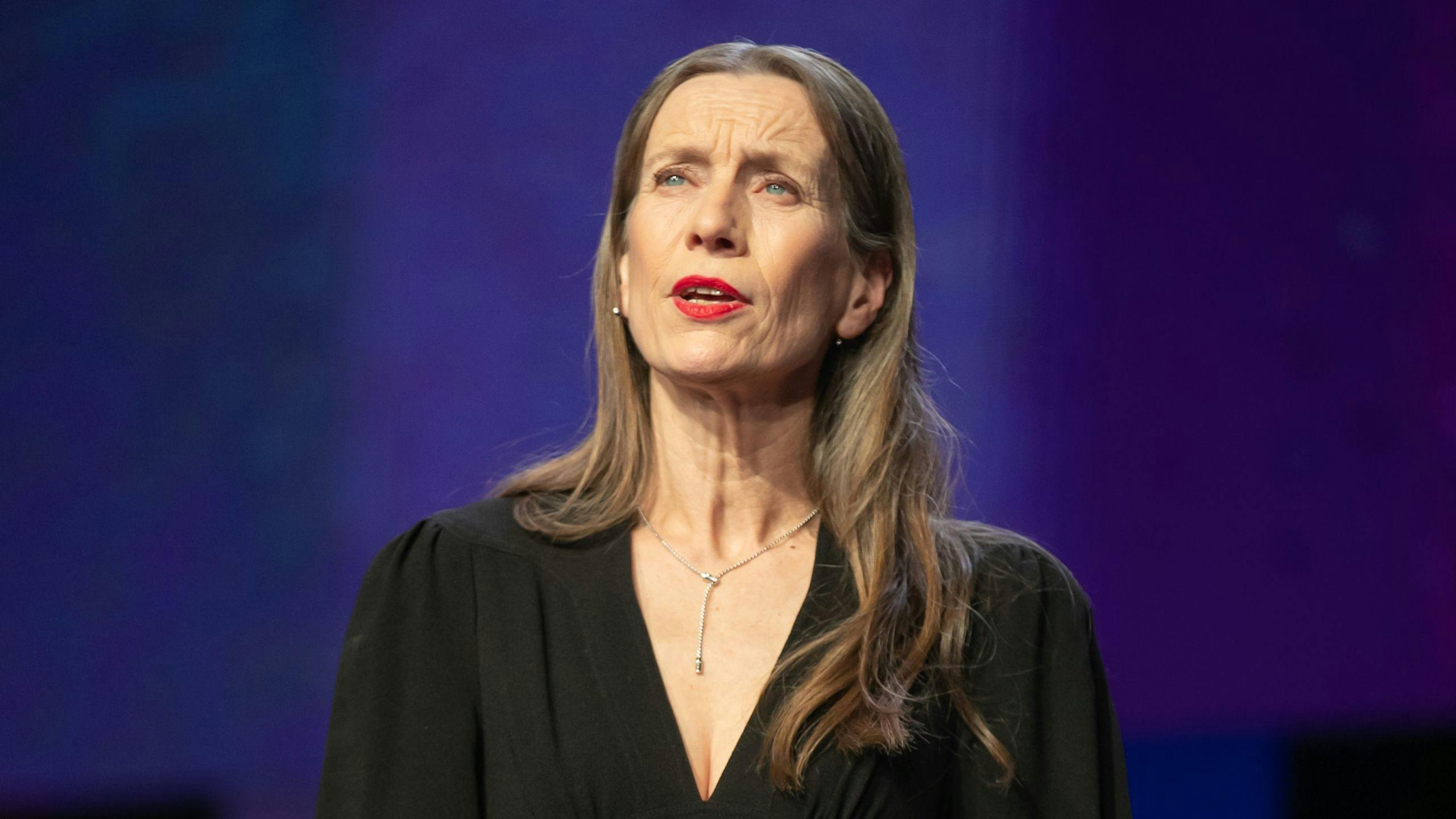 La codirectora de la Berlinale, Mariëtte Rissenbeek, durante la ceremonia de apertura del festival en 2023