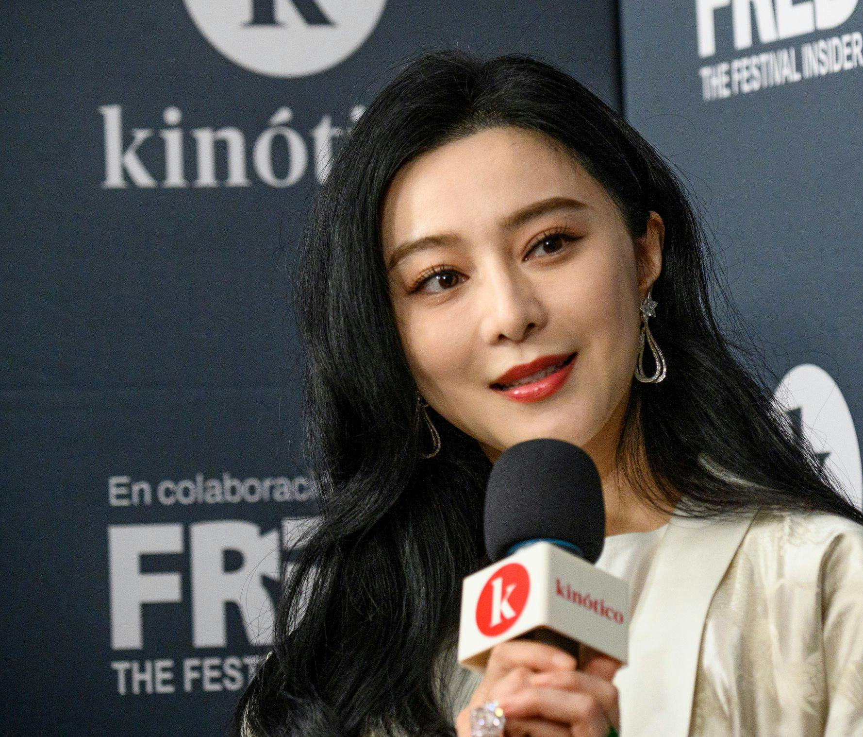 La actriz china Fan Bing-bing, durante su entrevista con Kinótico en el Festival de San Sebastián