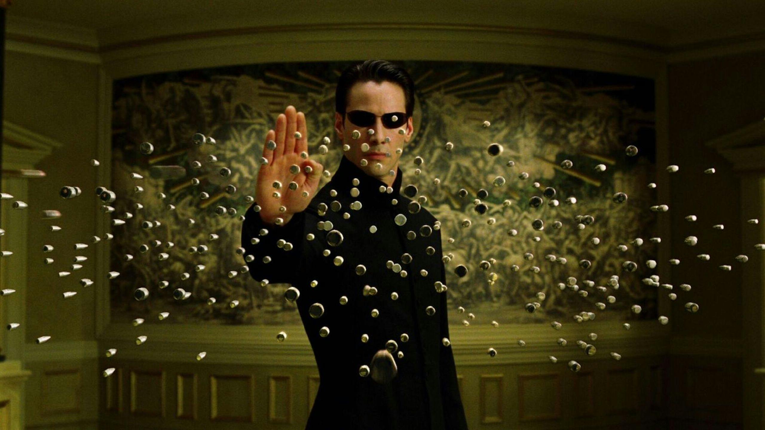 Fotograma de 'Matrix' con Keanu Reeves en el papel de Neo 
