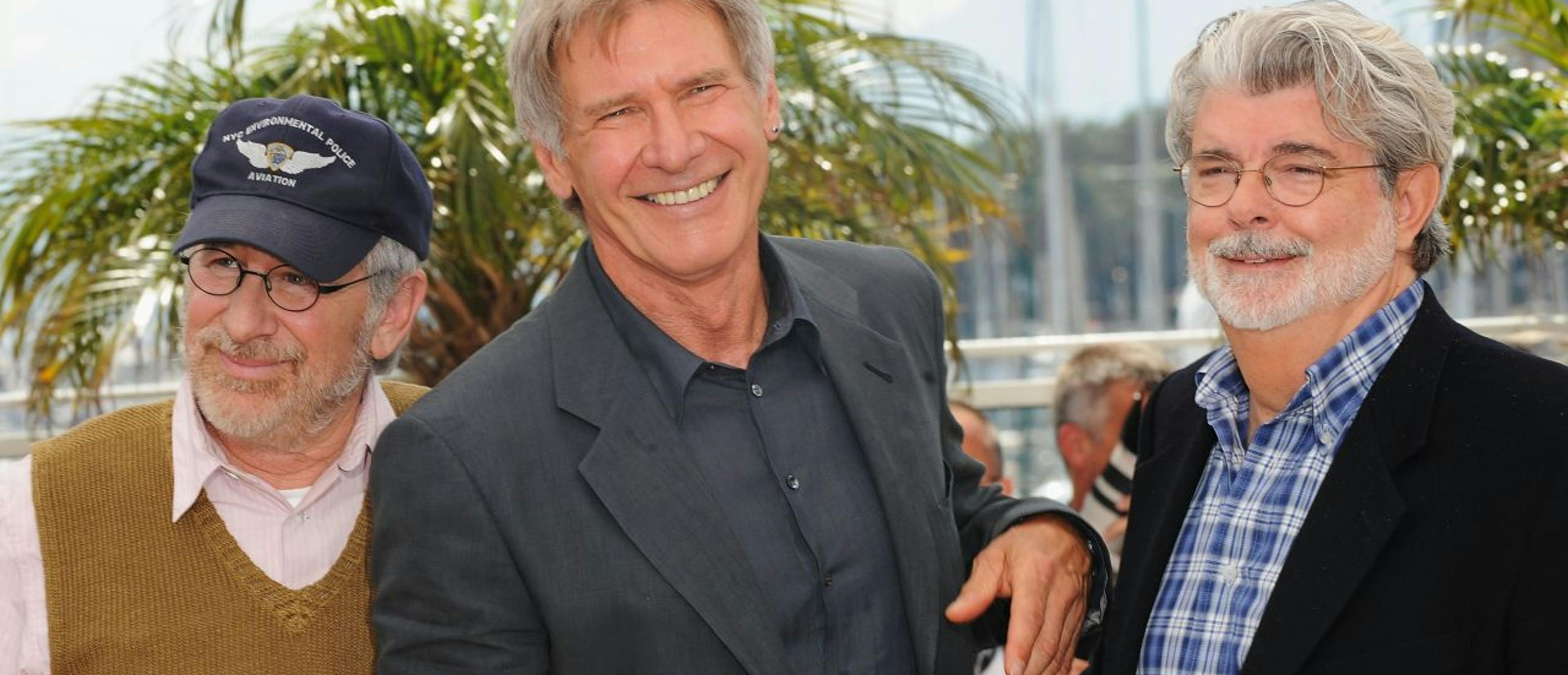 Steven Spielberg, Harrison Ford y George Lucas presentan 'Indiana Jones y la calavera de cristal' en el Festival de Cannes 2008