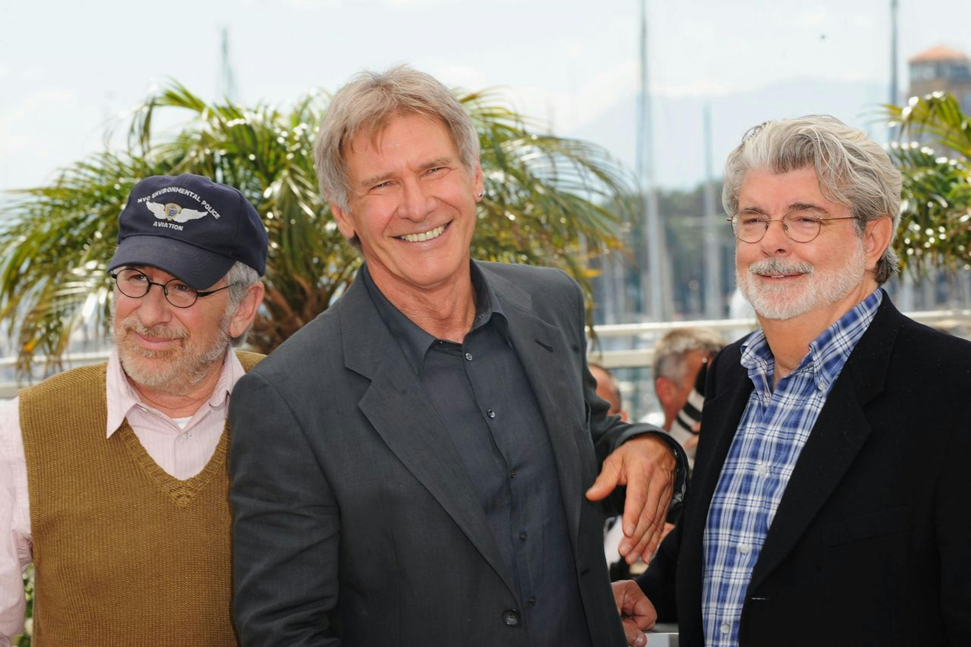 Steven Spielberg, Harrison Ford y George Lucas presentan 'Indiana Jones y la calavera de cristal' en el Festival de Cannes 2008
